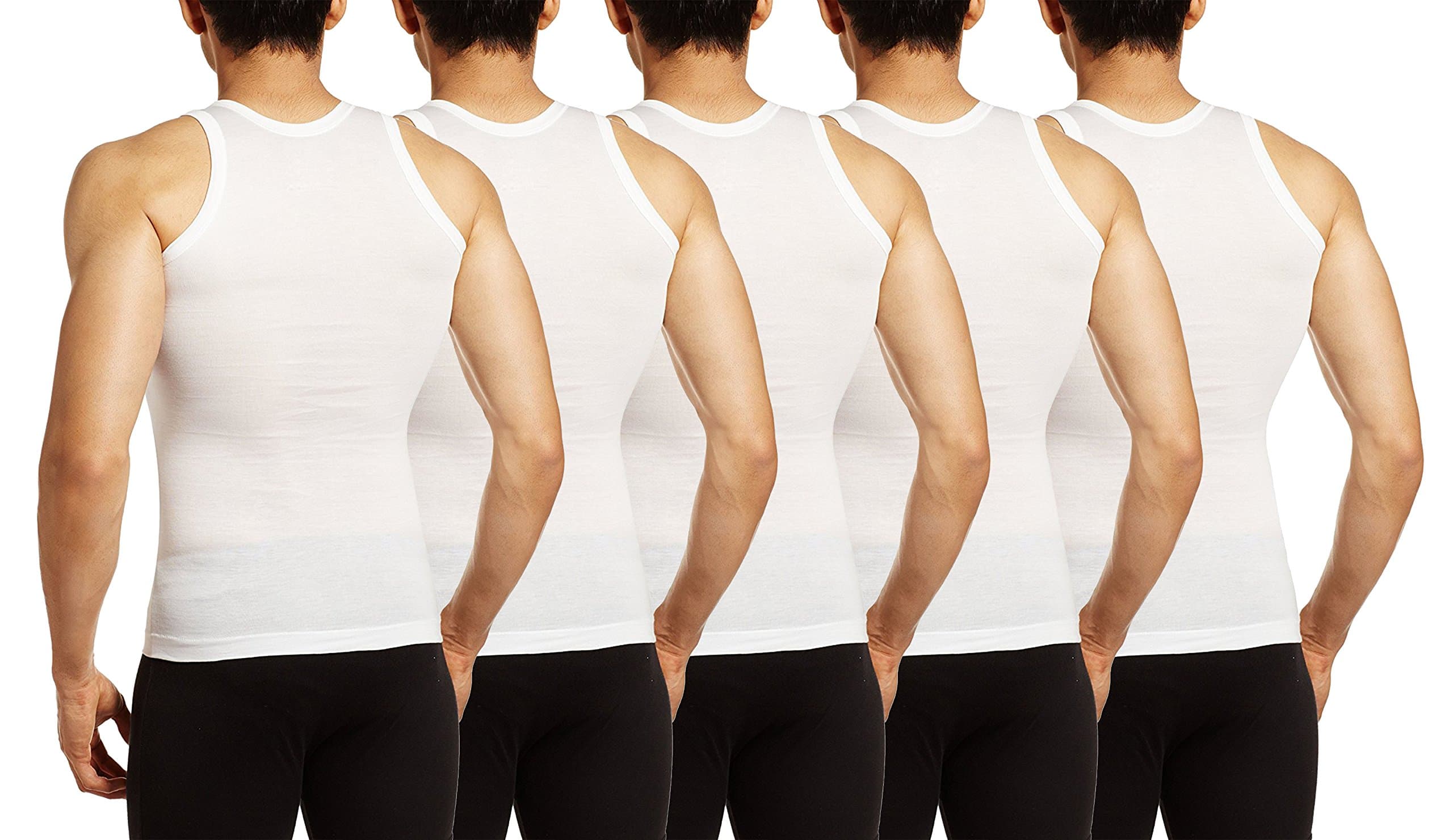 Rupa Men's Cotton Solid Regular Fit Vest (Jon RN W 90x5_White L)