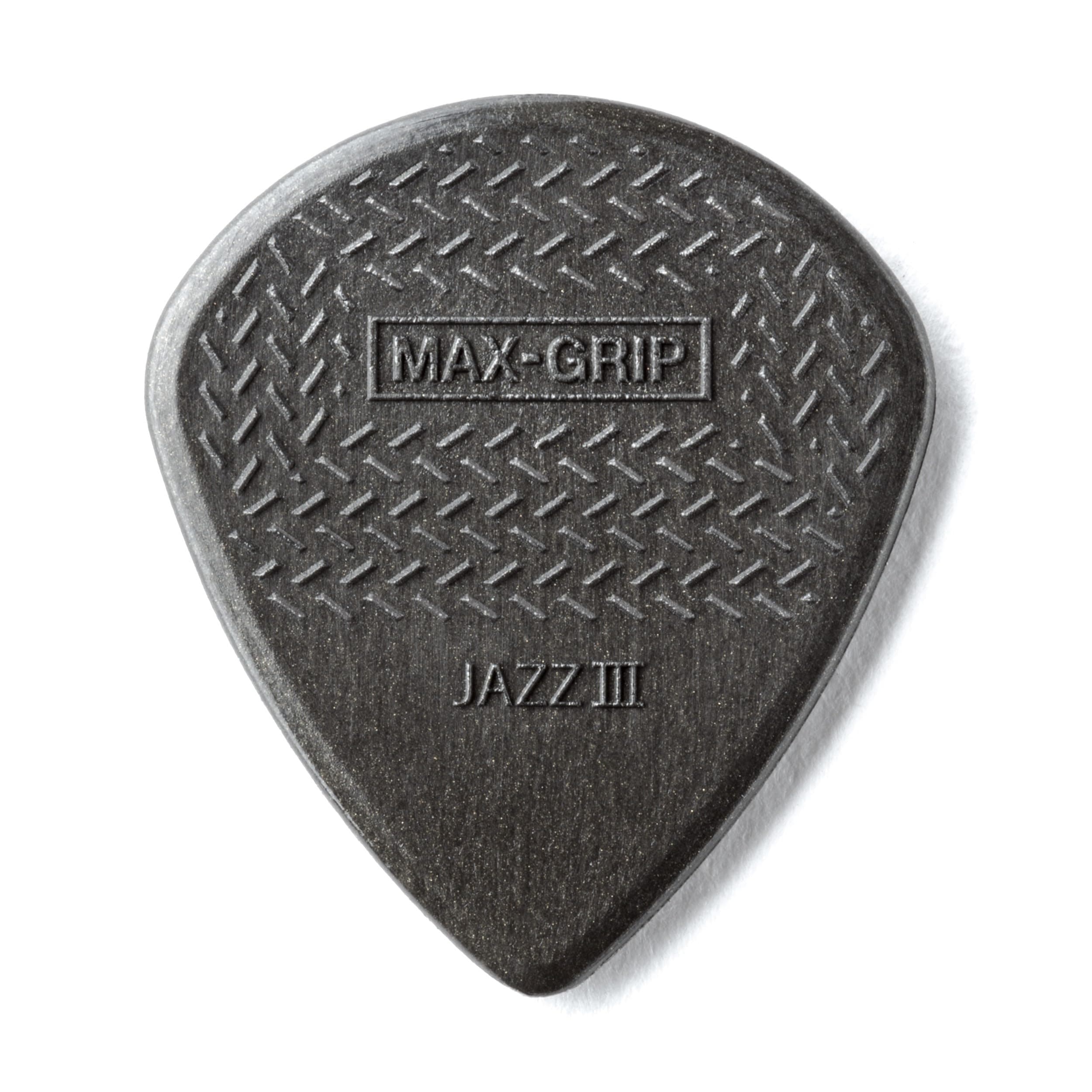 Jim Dunlop 471P3C Max Grip Jazz III Carbon Fiber Guitar Picks, 6-Pack