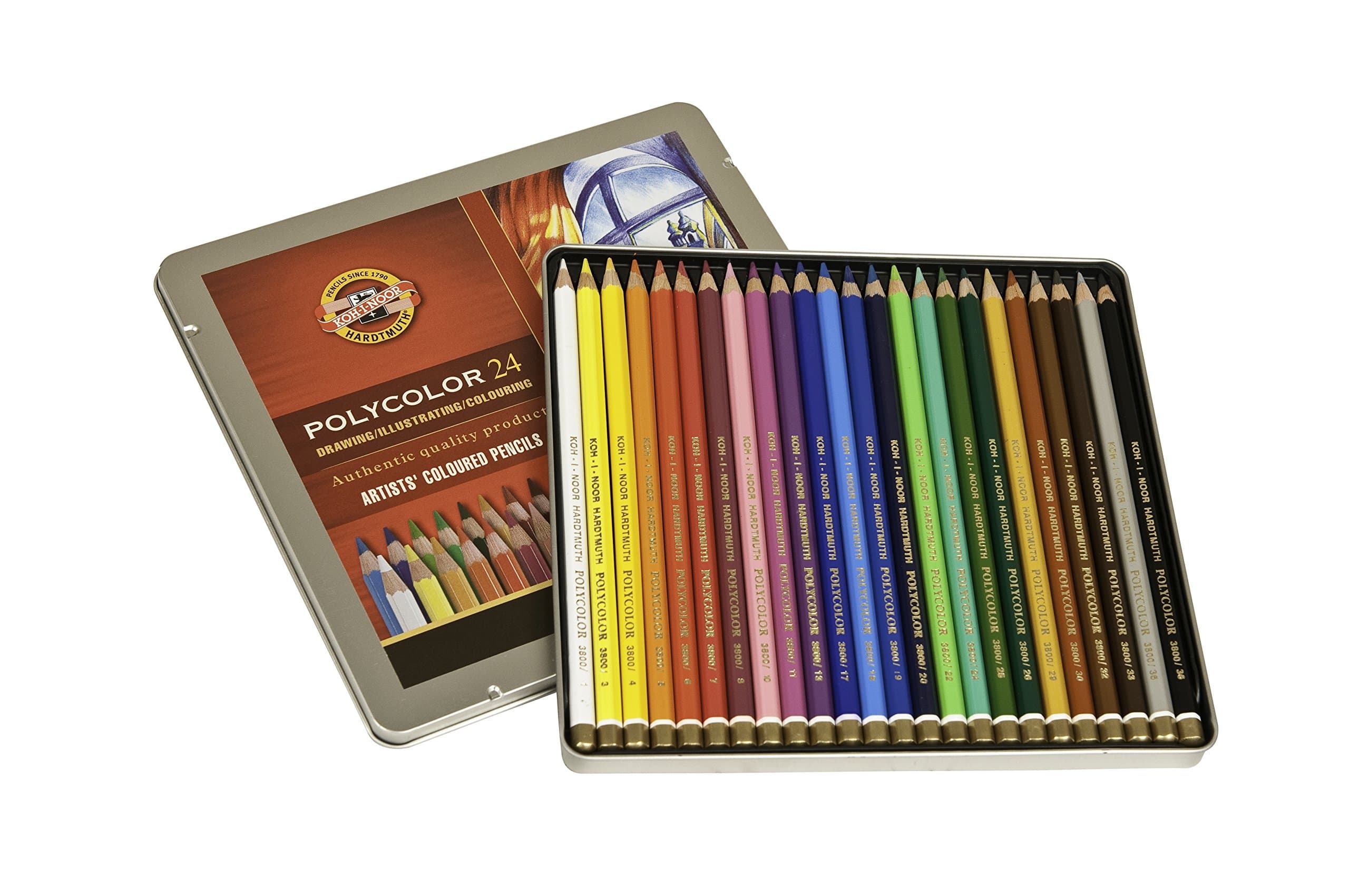 Koh-I-Noor Polycolor Dry Colored Pencils Set of 24