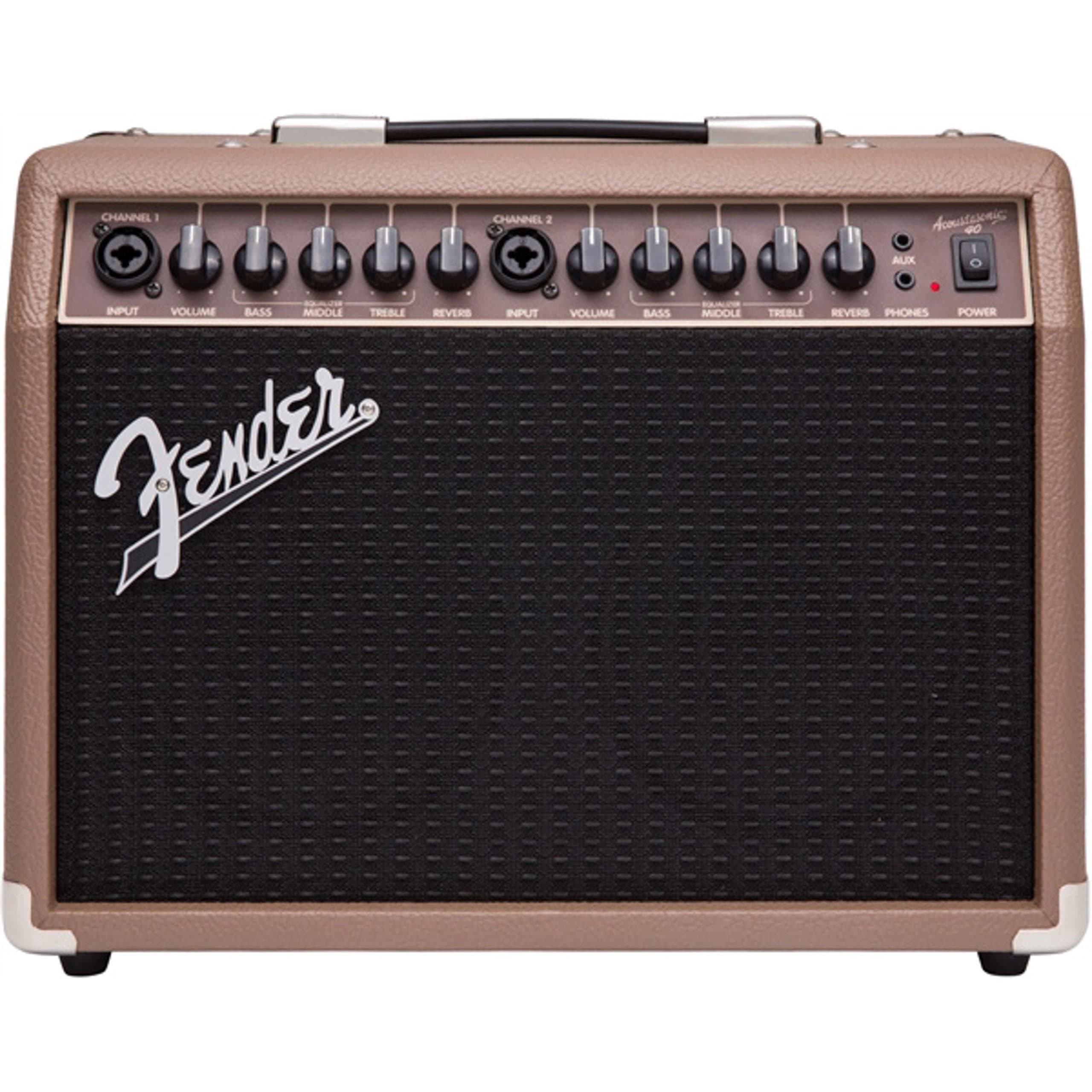 Fender Acoustasonic 40 Acoustic Guitar Amplifier, 40-Watt Combo Amp with Dual Channels, Model 2314204000