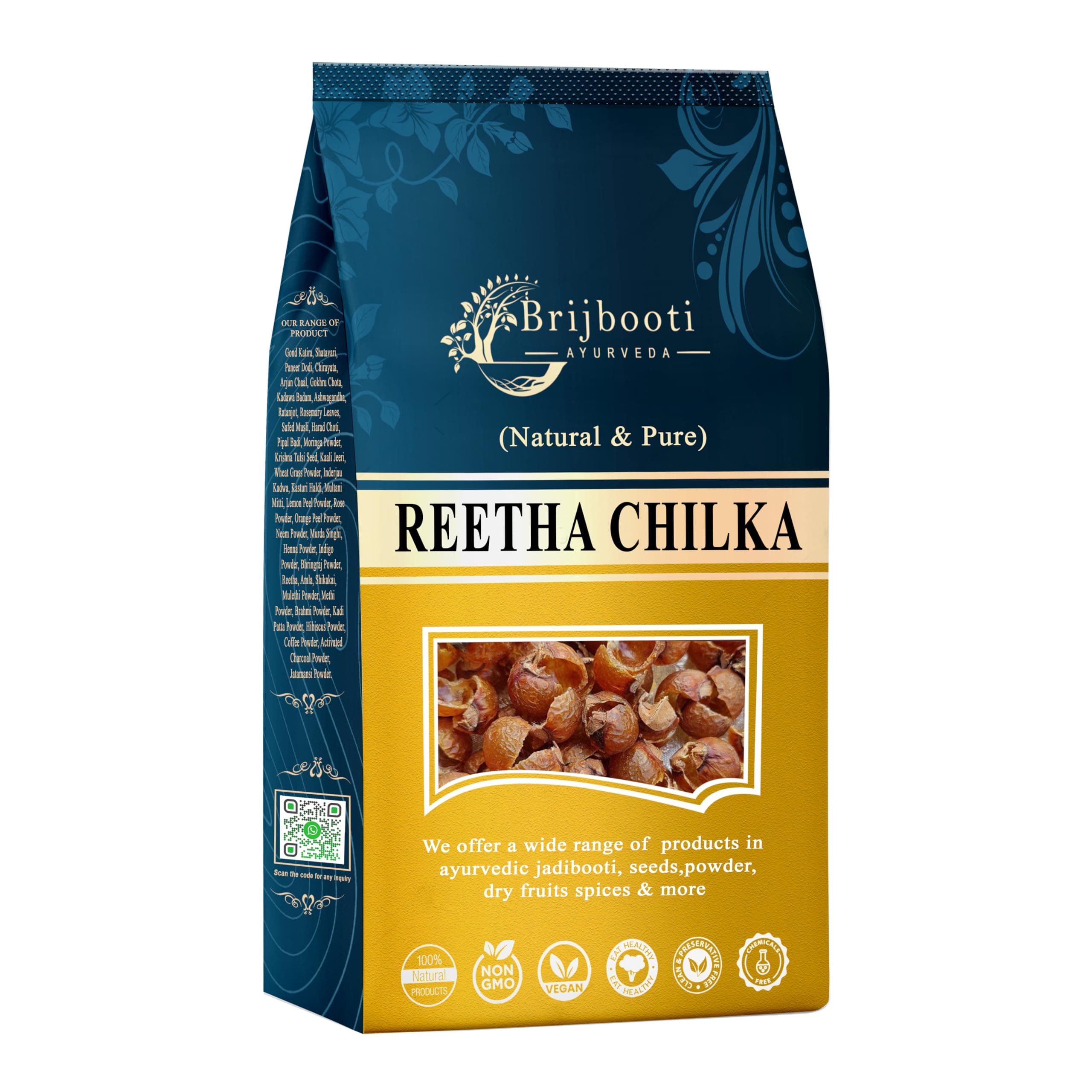 BrijBooti Sabut Reetha Without Seed/Seedless Soap Nuts For Normal Hair