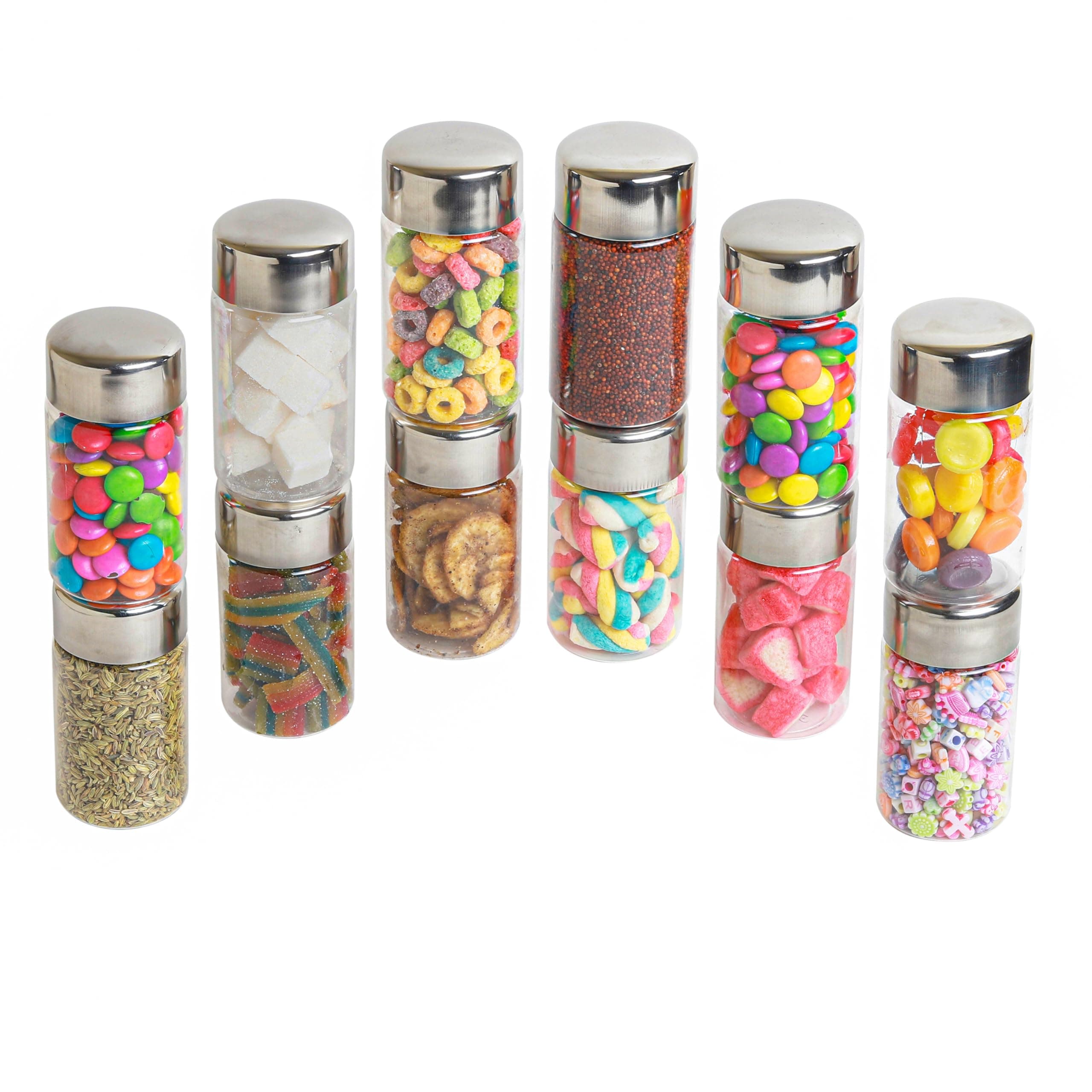 PEARLPET Plus Range Plastic Storage Jars & Containers For Kitchen |Air Tight |Steel Cap Jar, Food Grade Boxes |Bpa-Free