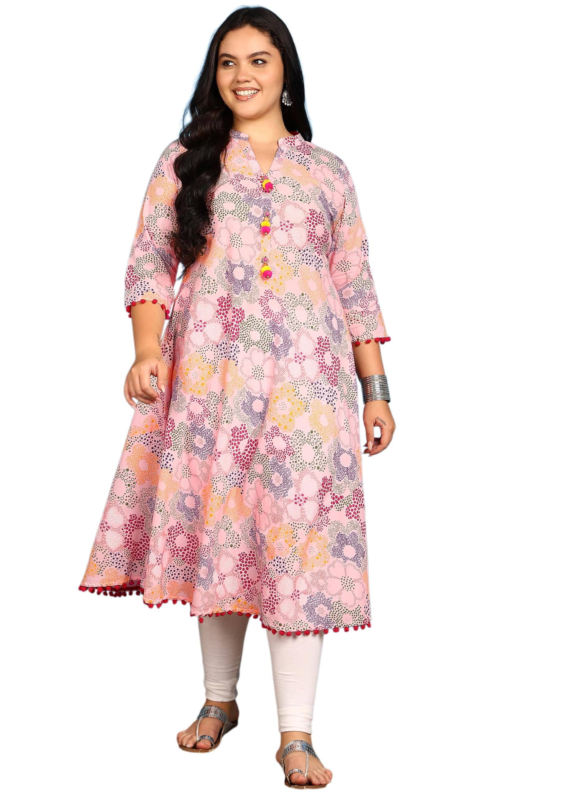 Yash Gallery Women's Cotton Relaxed Fit Anarkali Kurta