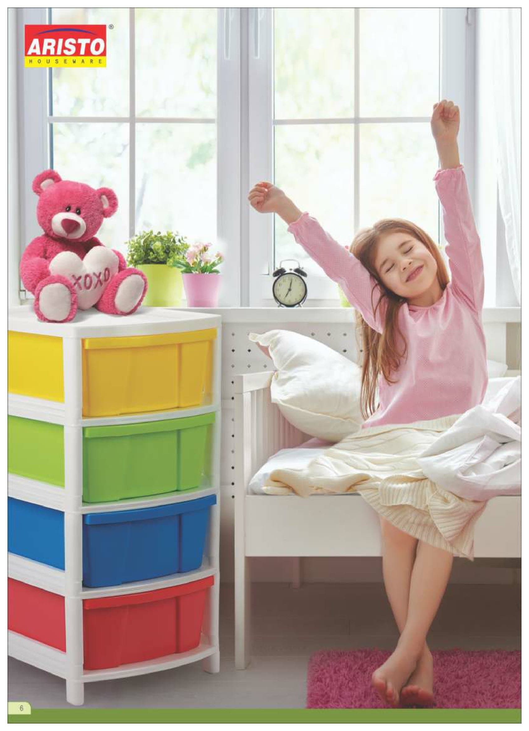 ARISTO Everest Multipurpose 4 Drawer Plastic Modular Aristo Chest Storage Organizer, Multicolour, Standard, (30.5 X 39 X 61 Cm)
