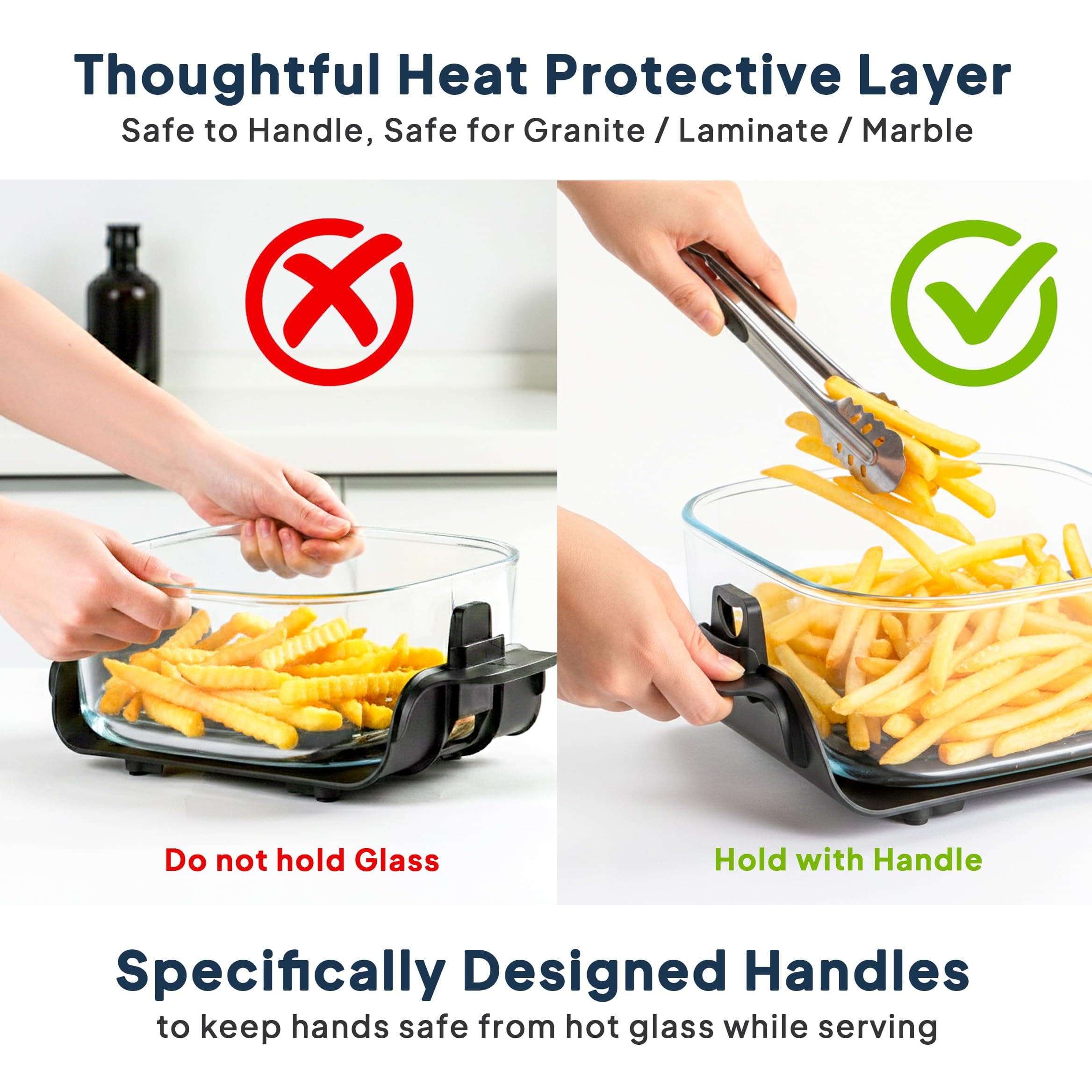 CELLO Airmate Modular Air Fryer with 5MM Borosilicate Glass Bowl 4L | 90% Less Fat Cooking, 1500W High Speed 360° Air Wave Technology | For Fry Bake Crisp Keep Warm, Cook Serve Store, Dishwasher Safe