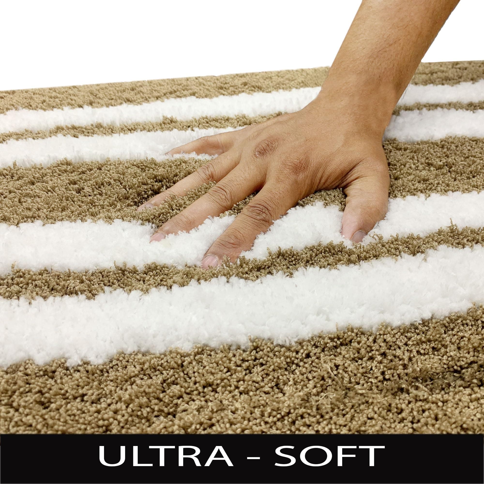 Luxe Home Florida Bath Mat Super Soft Microfiber 2200 GSM Bathroom Mats Water Soak Anti-Skid Door Mats for Home Combo, Bedroom, Floor Mat 38x58 cm