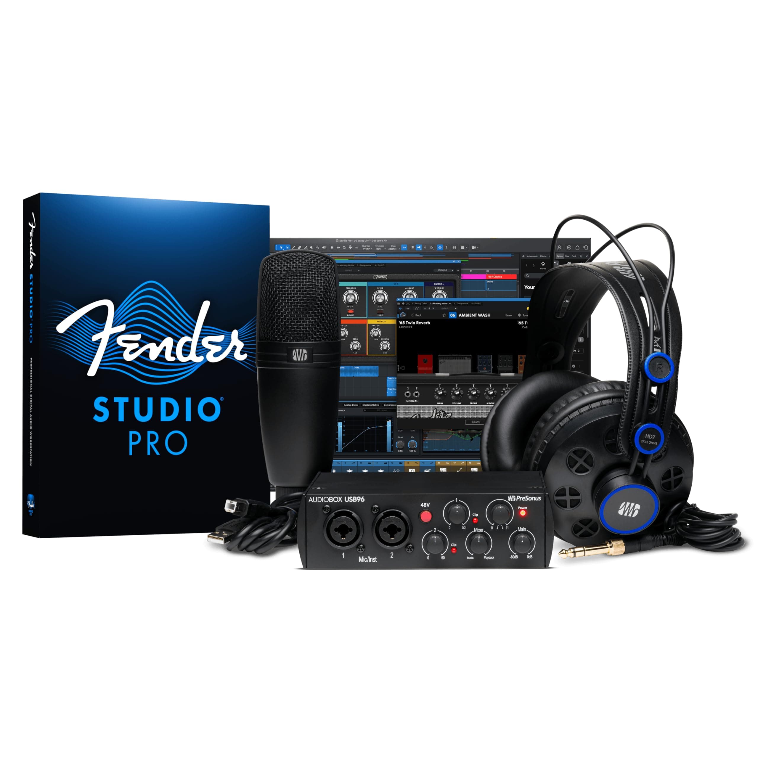 PreSonus AudioBox USB 96 Studio 25th Anniversary Edition (Interface, Mic and Headphones)