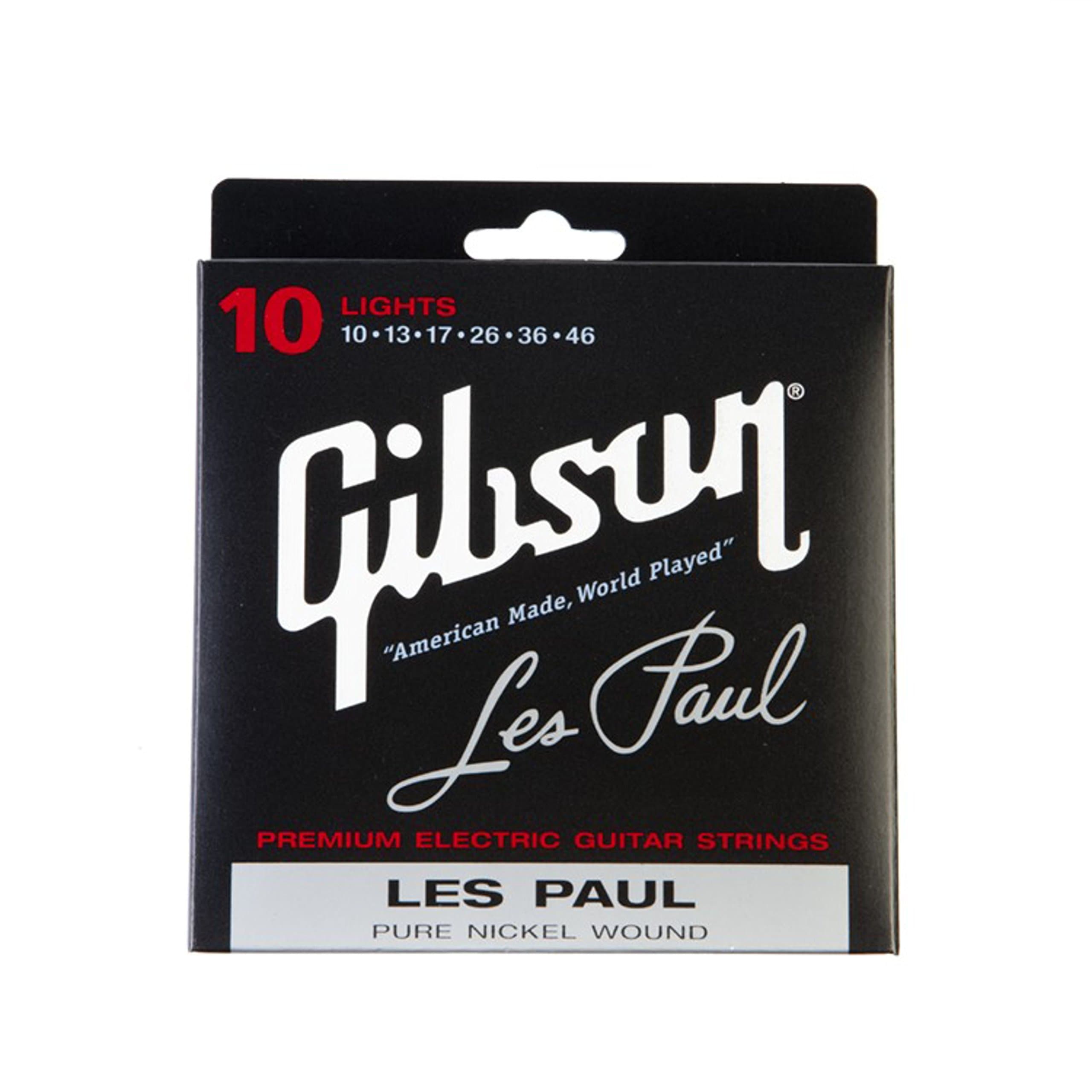 Gibson Gear SEG-LP10 Nickel Plated Electric Guitar Strings, Light Gauge