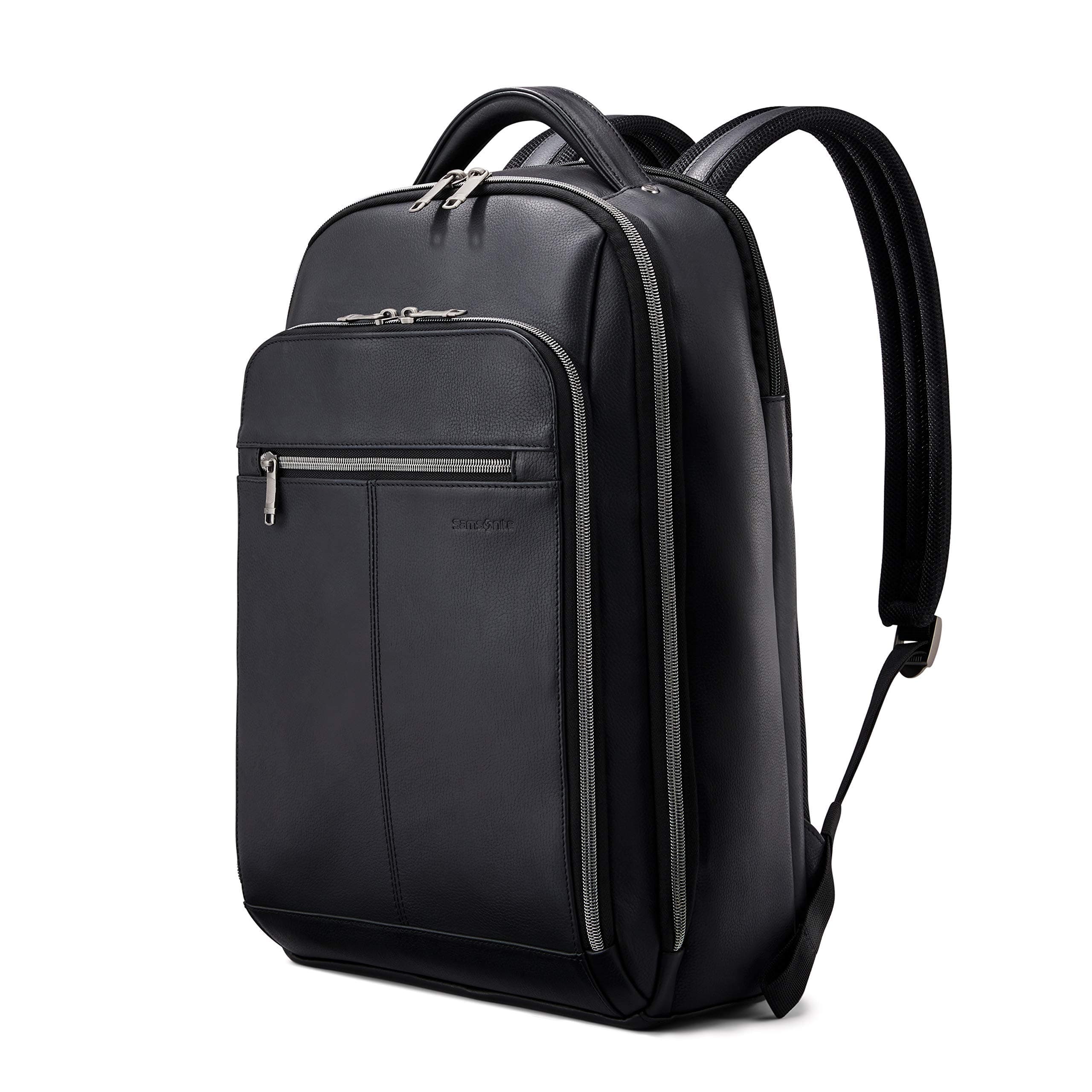 Samsonite 24 Litres Classic Leather Backpack (Black)