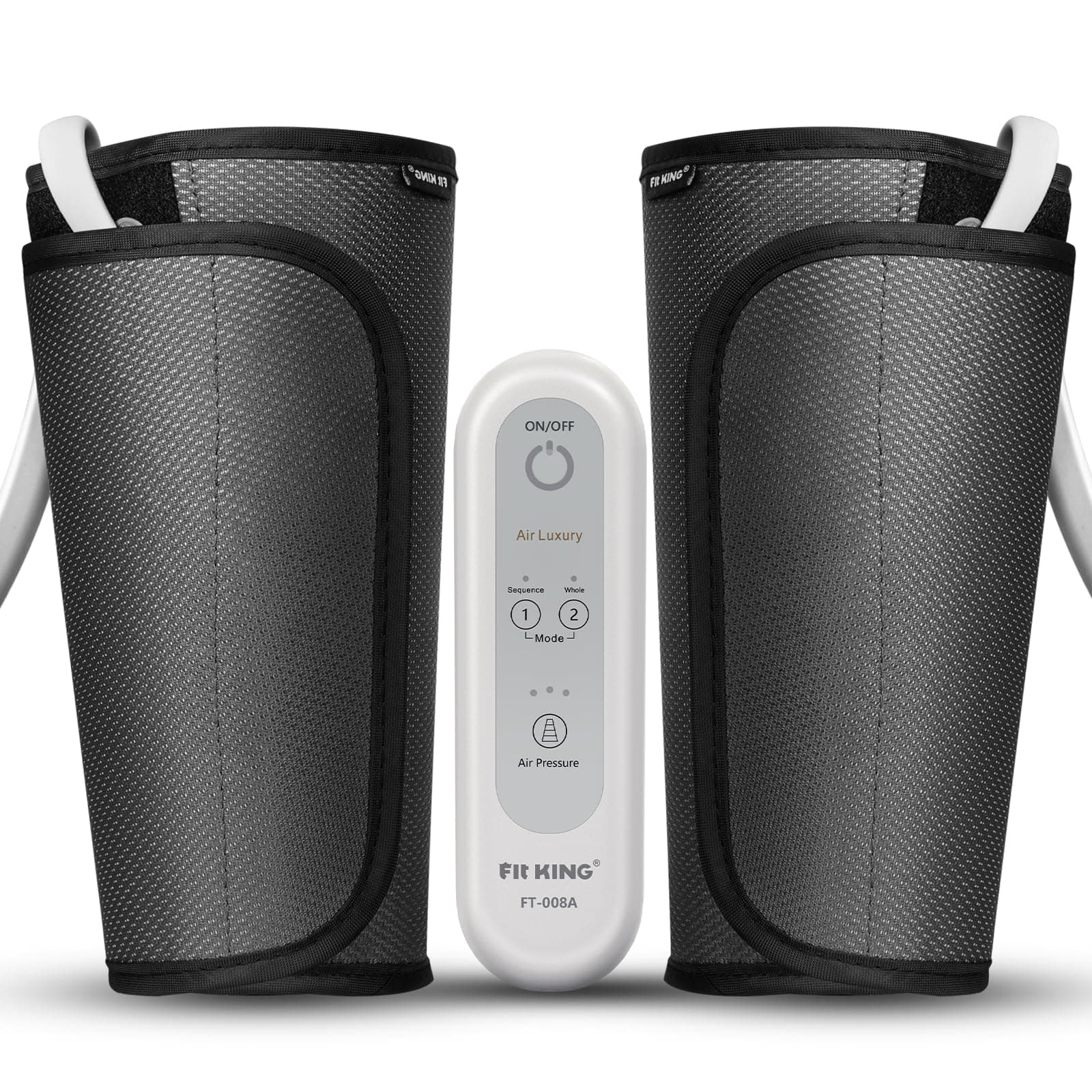 FIT KING Leg Air Massager for Circulation Sequential Compression Wraps Massager with Handheld Controller 2 Modes 3 Intensities