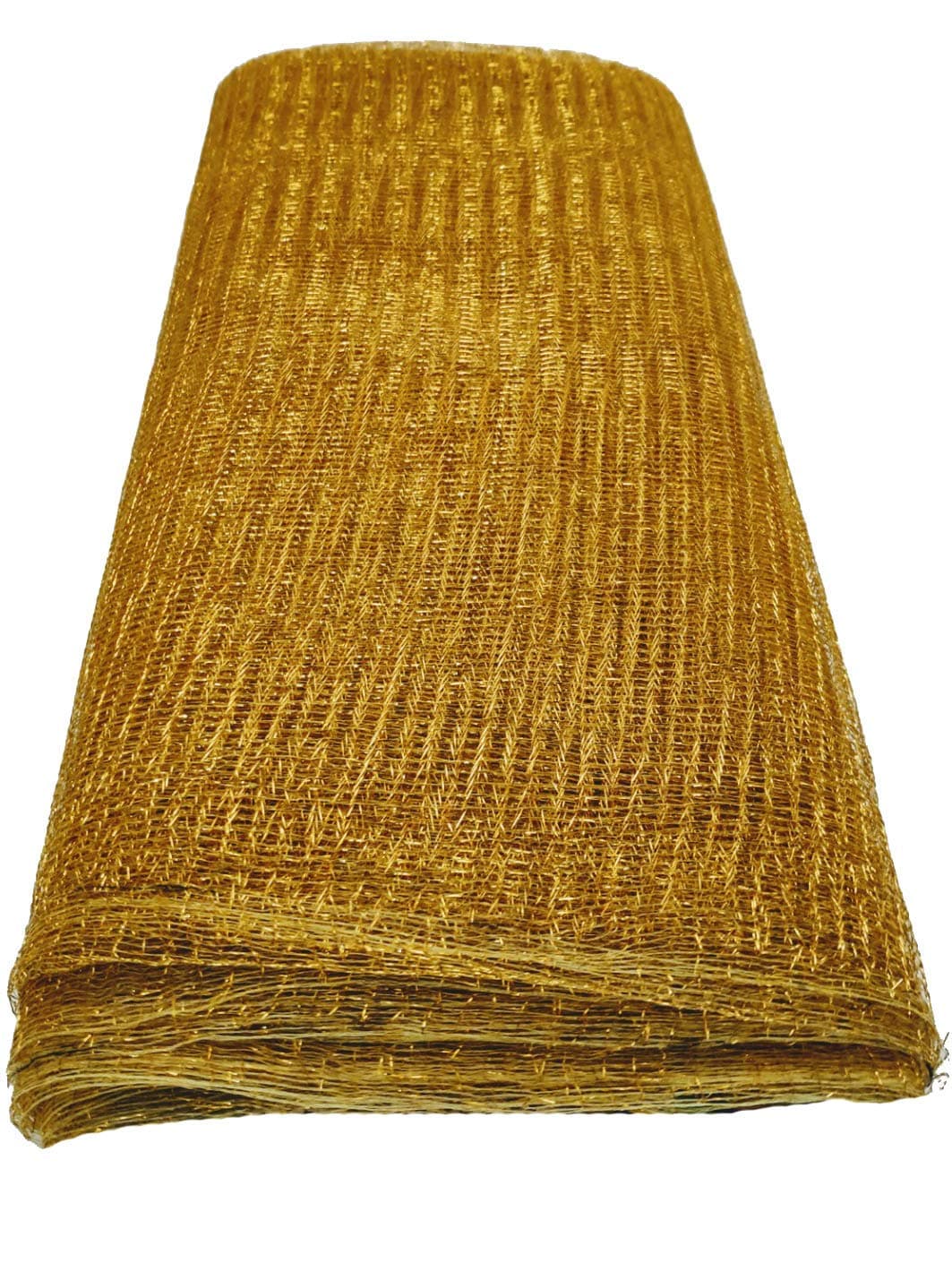 Just Flowers 15Mtr Golden Mesh Net for Bouquet Decor, Gift Wrapping, Party Decoration, Mandir Decoration, Fruit Packing & Trousseau Gift Packing (Golden, 30 inch Width, 15 mtr Length)