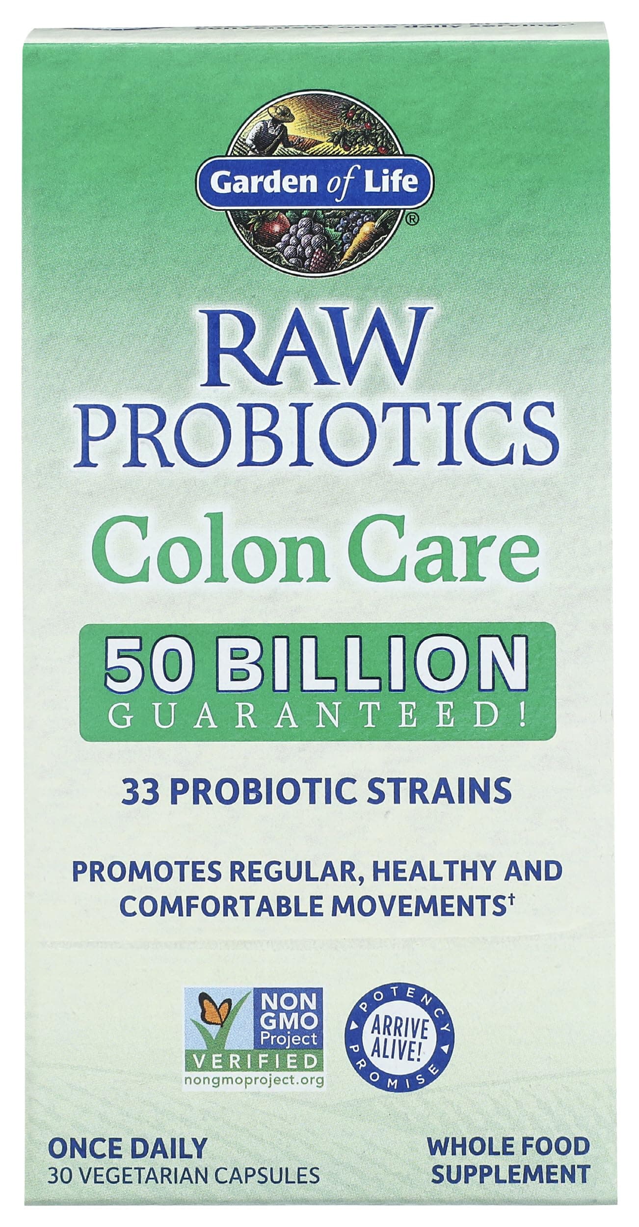 Garden of Life RAW Probiotics Colon Care -- 30 Capsules