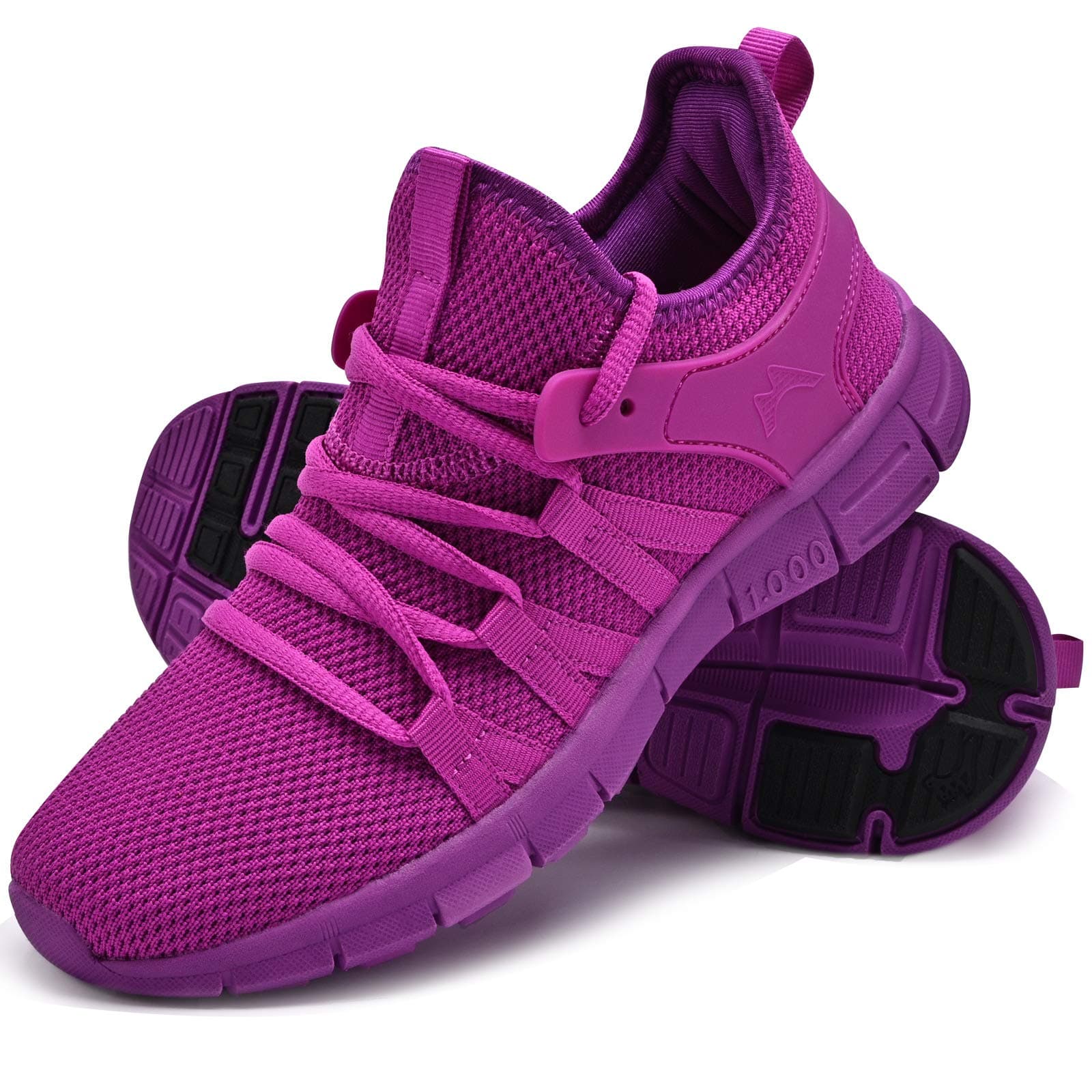 INZCOU Womens Non Slip Purple Running Shoes Lightweight Breathable Mesh Sneakers Athletic Gym Sports Walking Shoes 9 M US Purple