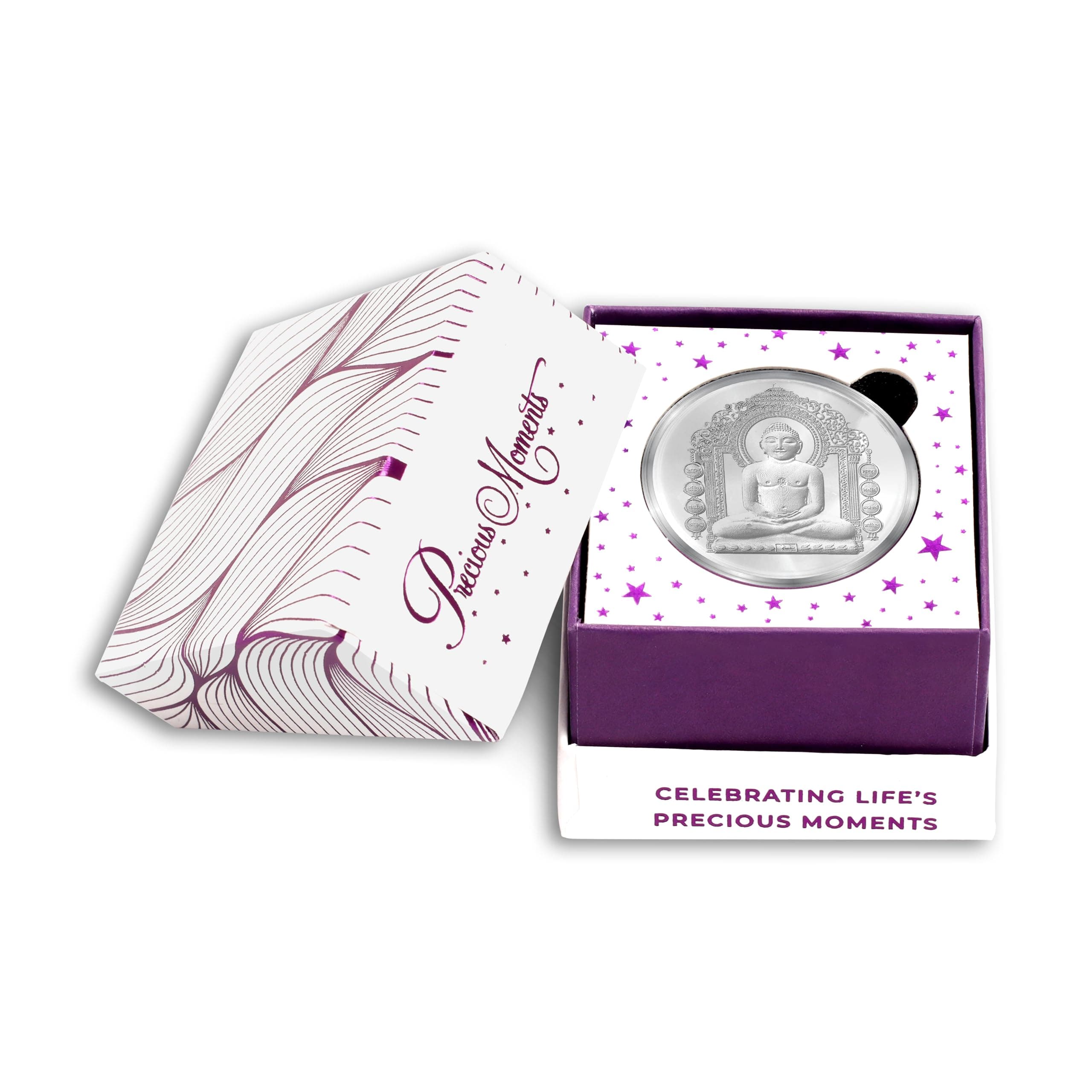 ACPL Precious Moments BIS Hallmarked Silver Coin Mahaveer Ji 10 gm 999 Pure