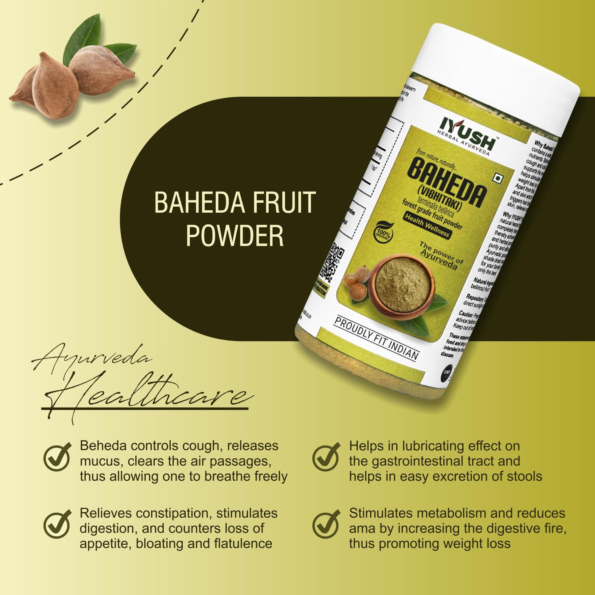 IYUSH Herbal Ayurveda Baheda Powder Combo Series