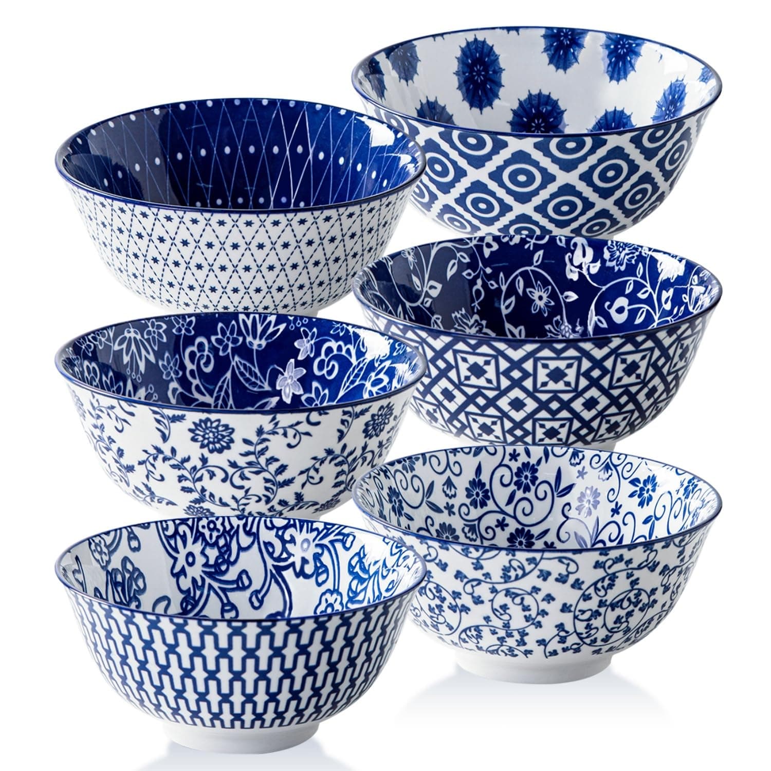 Cerkik 24 Oz Ceramic Soup Bowls Set of 6