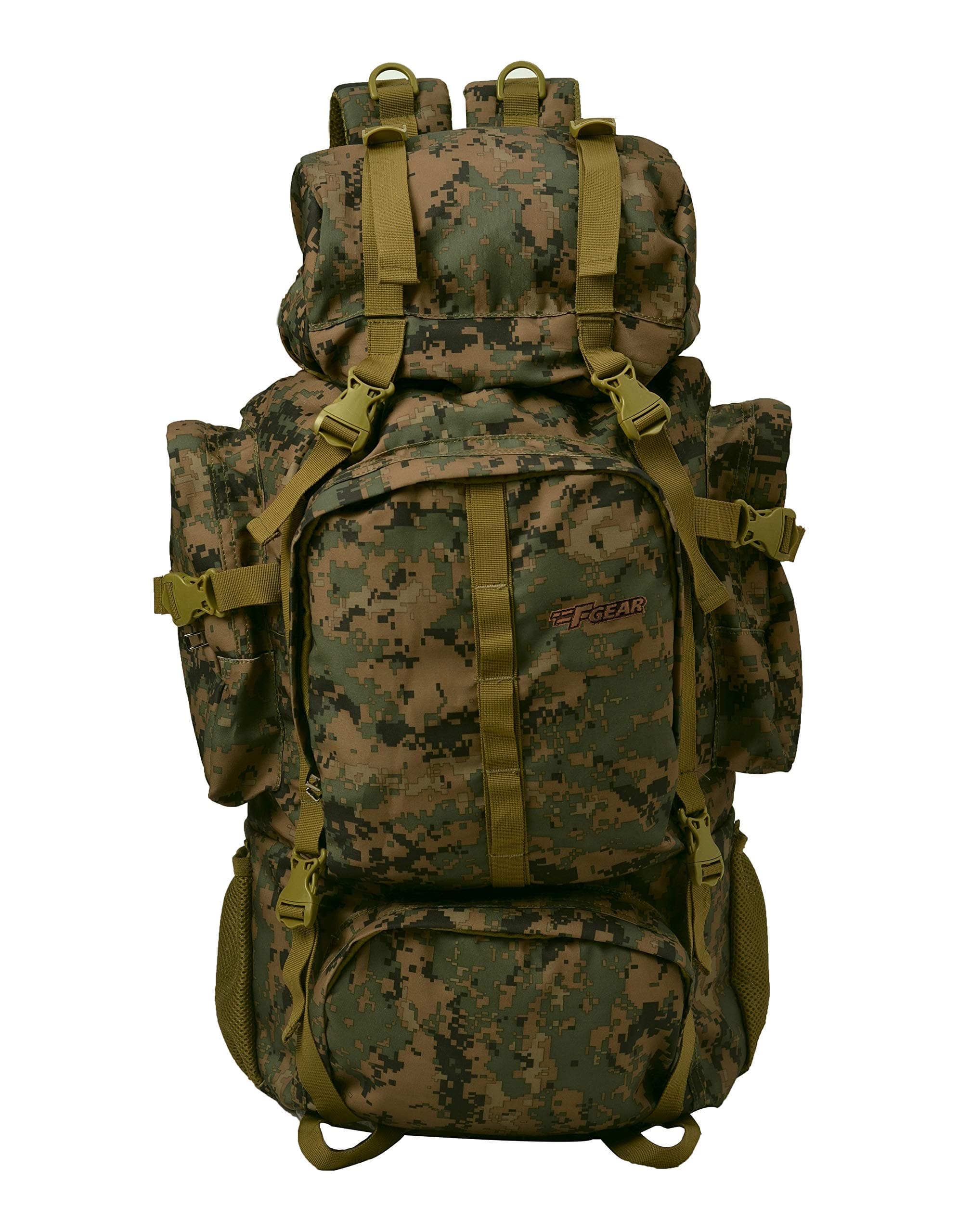 F Gear Neutron 50L, Unisex Trekking Bag|Military Bag|Army Bag|Hiking Camping Travel Leisure Tourist Outdoor Sport Rucksack|Multi Pockets, Shoulder Bag - Drawstring Top Open| (Marpat WL)