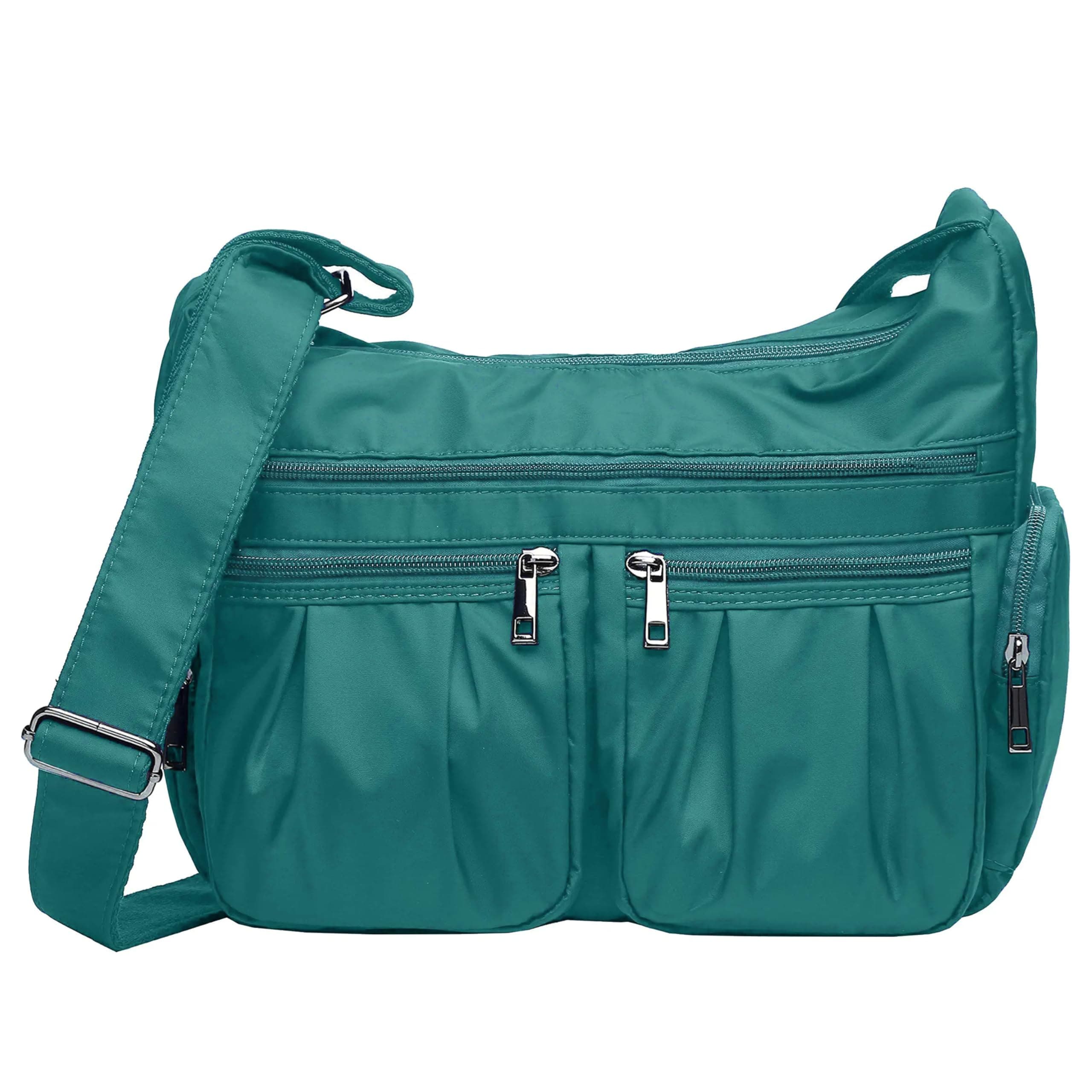 VOLGANIK ROCK Crossbody Bags For Women, Multi Pocket Shoulder Bag Waterproof Nylon Travel Purses And Handbags (8981-Lake Blue)
