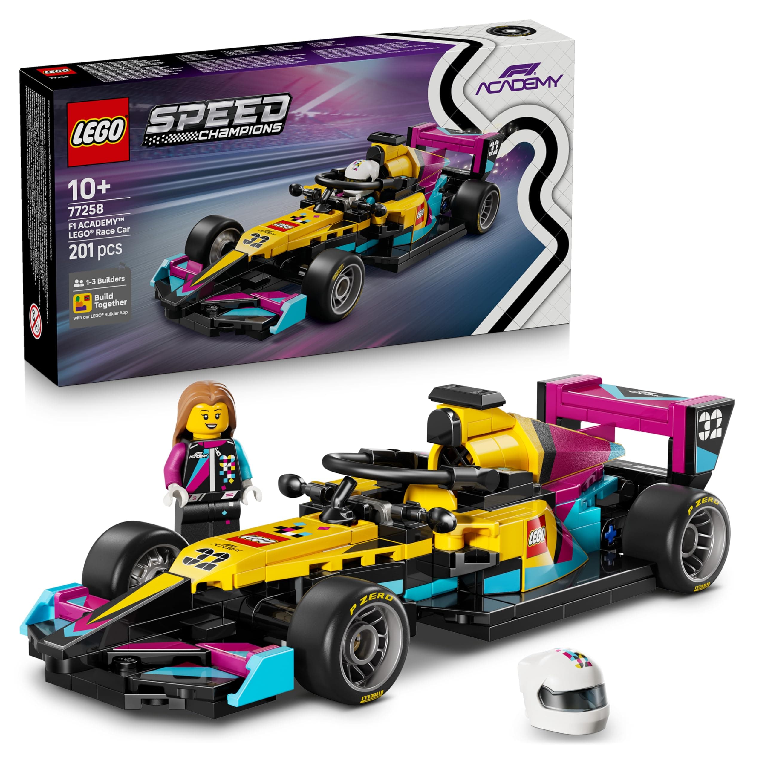 LEGO Speed Champions F1 Academy Race Car - F1 Academy Building Set with 1 Minifigure - 77258