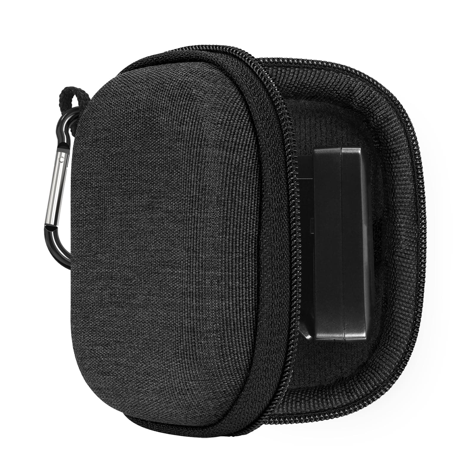 Geekria Shield Case for Guitar Tuner, Portable Cover Travel Bag, Hard Shell Tuner Storage Case with Space for Pick Holder (Black)