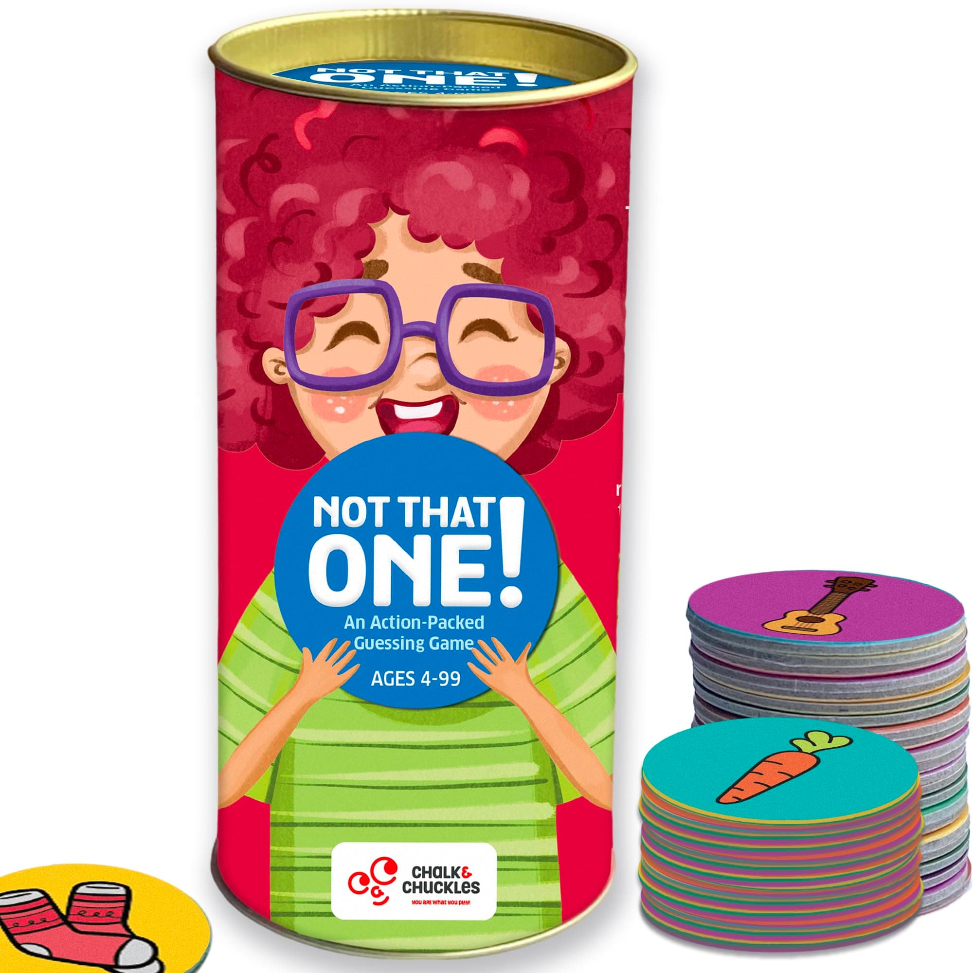 Chalk & Chuckles Not that One Guessing Board Game for Kids & Families 4-99
