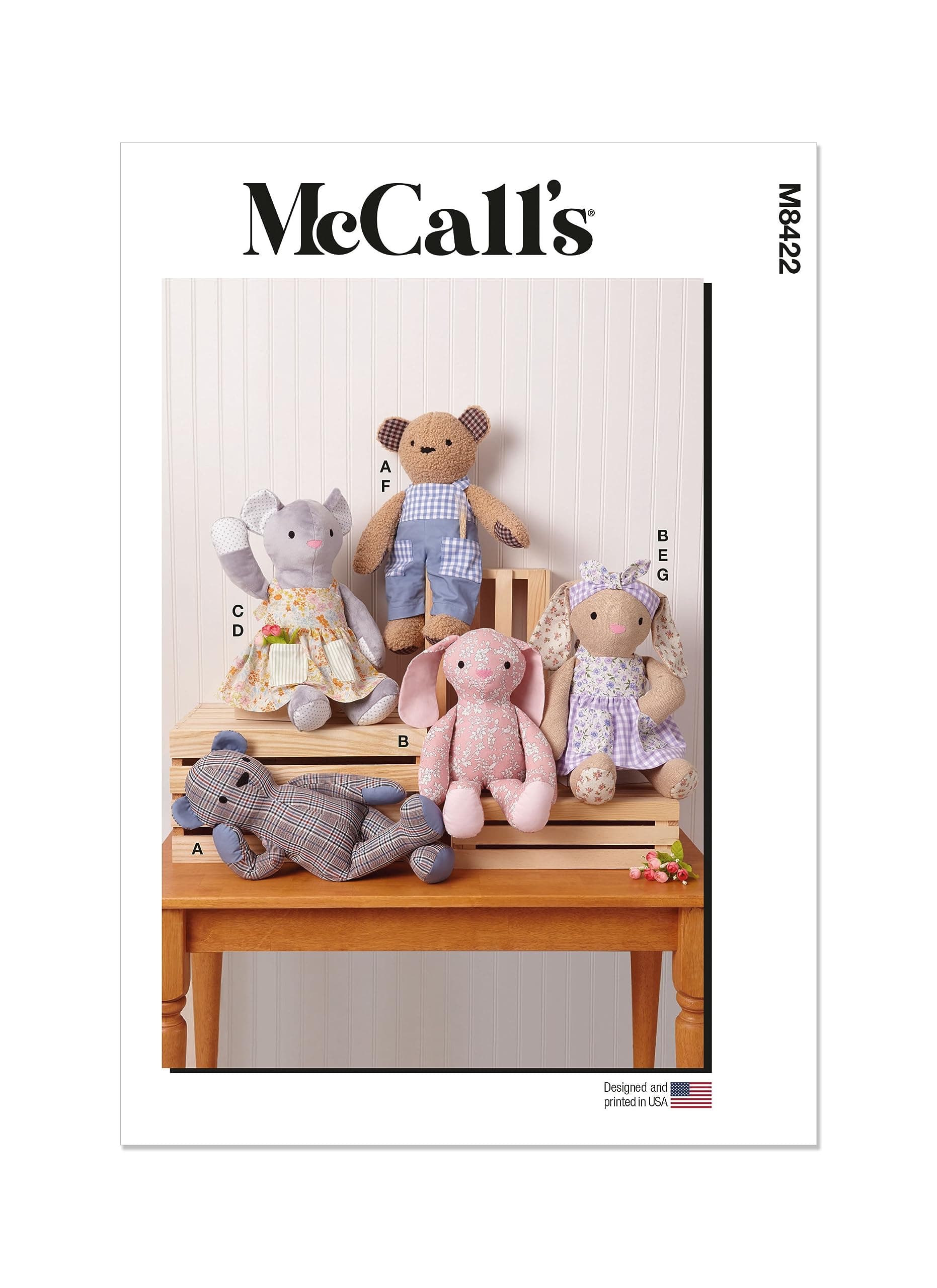 McCall's UNDEFINED Stuffed Craft Sewing Pattern, Multicolor 2 Piece