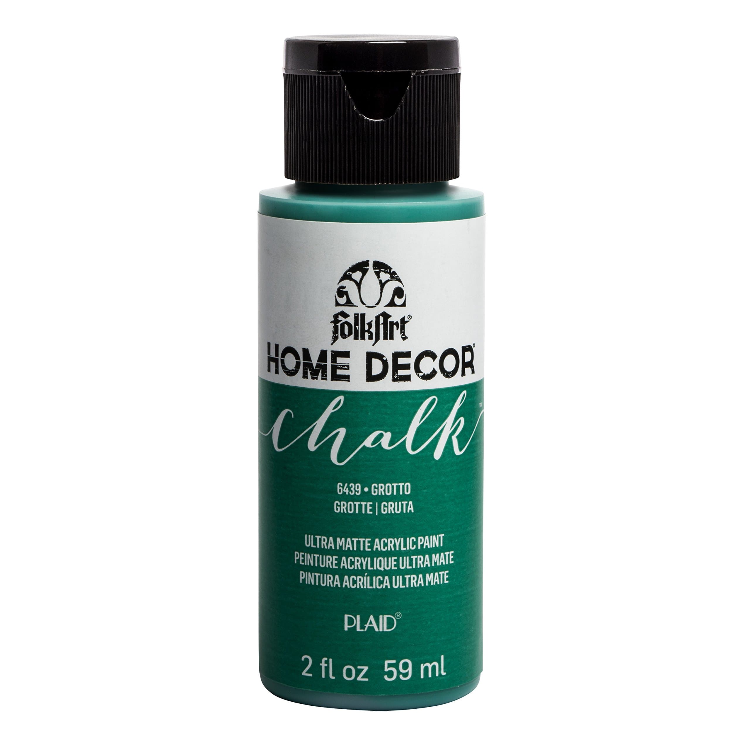 Folk Art Home Decor Chalk Acrylic Paint, 2 oz Grotto