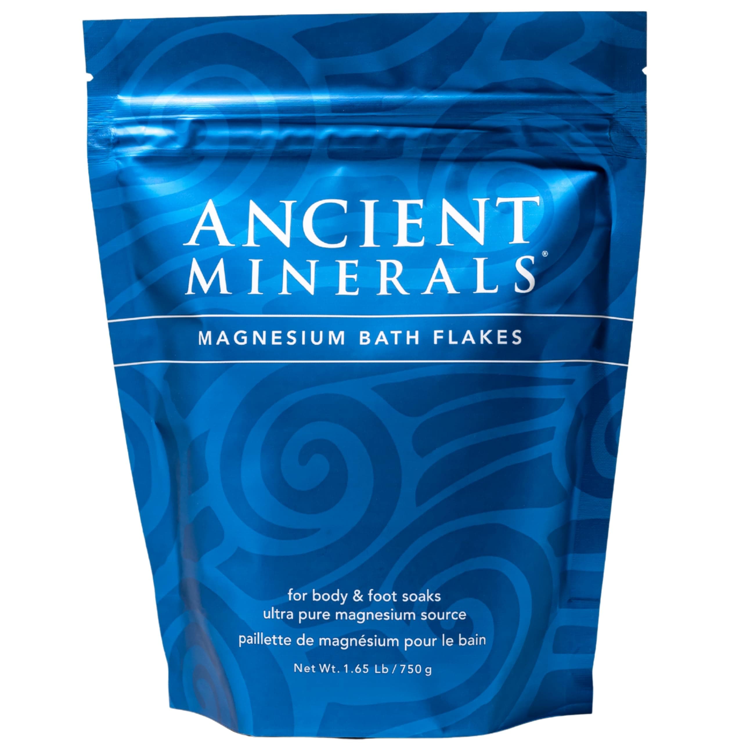 Ancient Minerals Magnesium Bath Flakes Single Use Pouch - 1.65 lb Bag