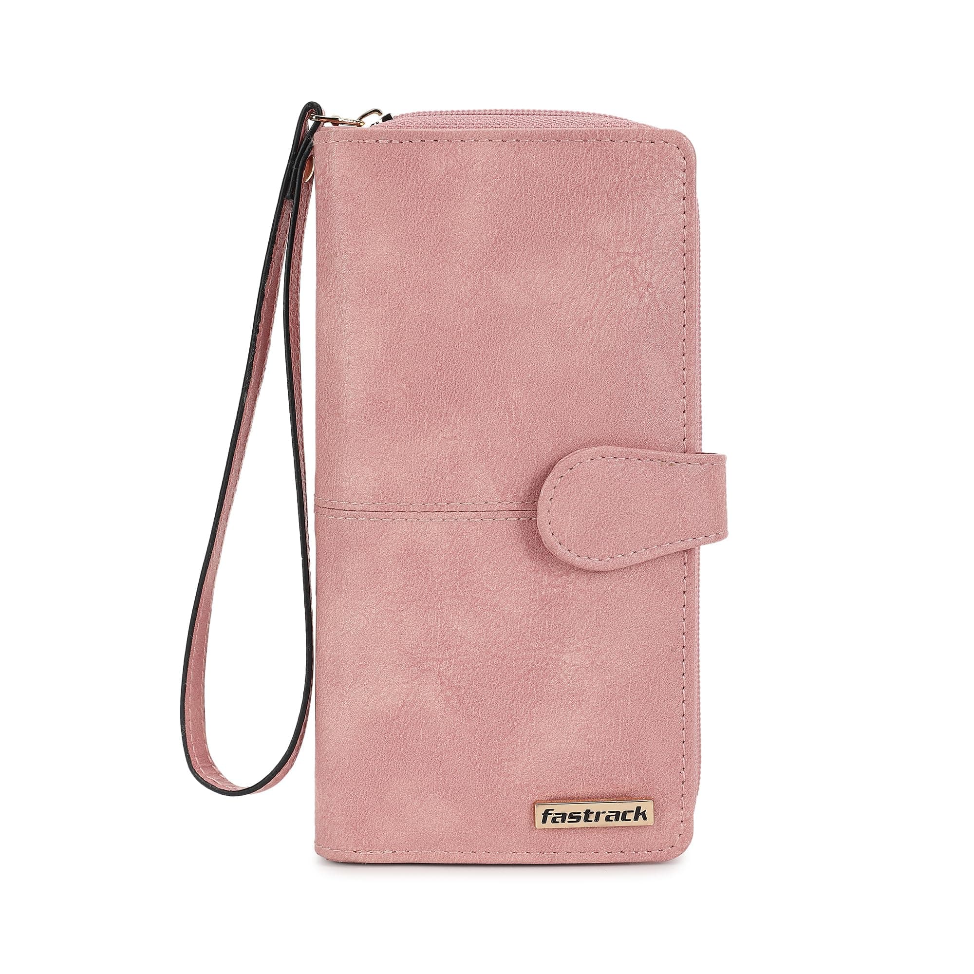 Fastrack Two-Fold Wallet with Wristlet for Women, Girls and Ladies | Has Multiple Card Slots | Made up of Premium Faux Leather Material | Wallets for Casual Carry