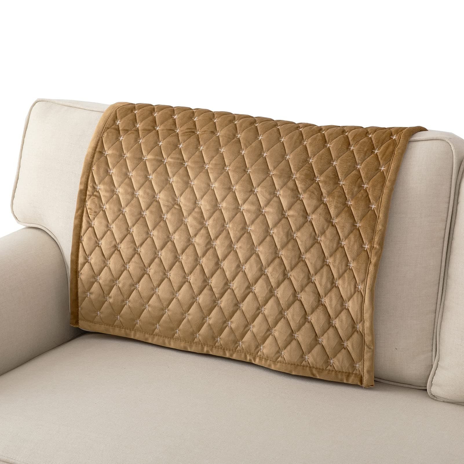 Eismodra Couch Cover,Sectional Couch Covers,Sofa Covers for 3 Cushion Couch,Anti-Slip Sofa Slipcovers for Dogs Cats Kids Loveseat Recliner L Shaped Armrest Backrest,Brown 36''x36''(Only 1 Piece)