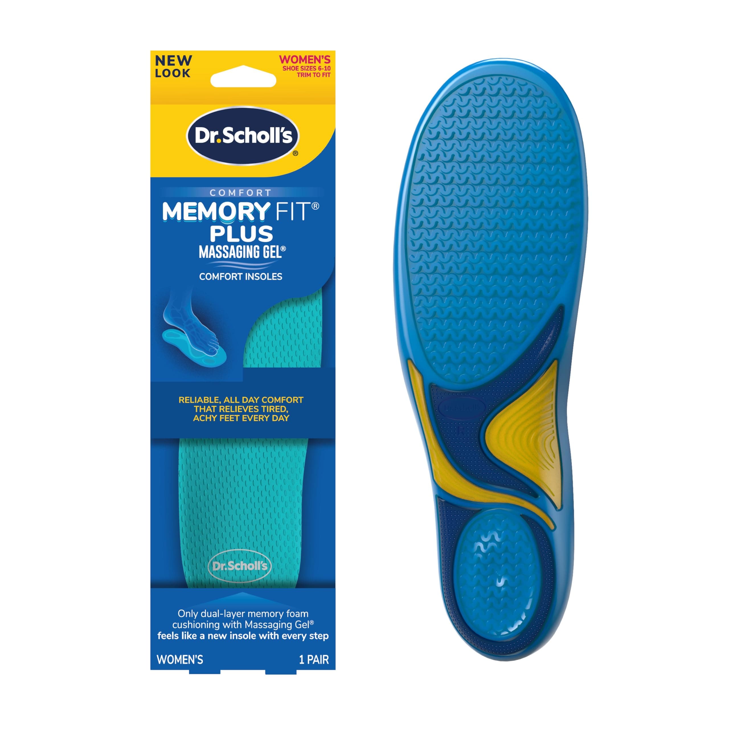 Dr. Scholl'S Dr. Schollââ‚¬Â„¢S Comfort And Energy Memory Fit Insoles For Women, 1 Pair, Size 6-10