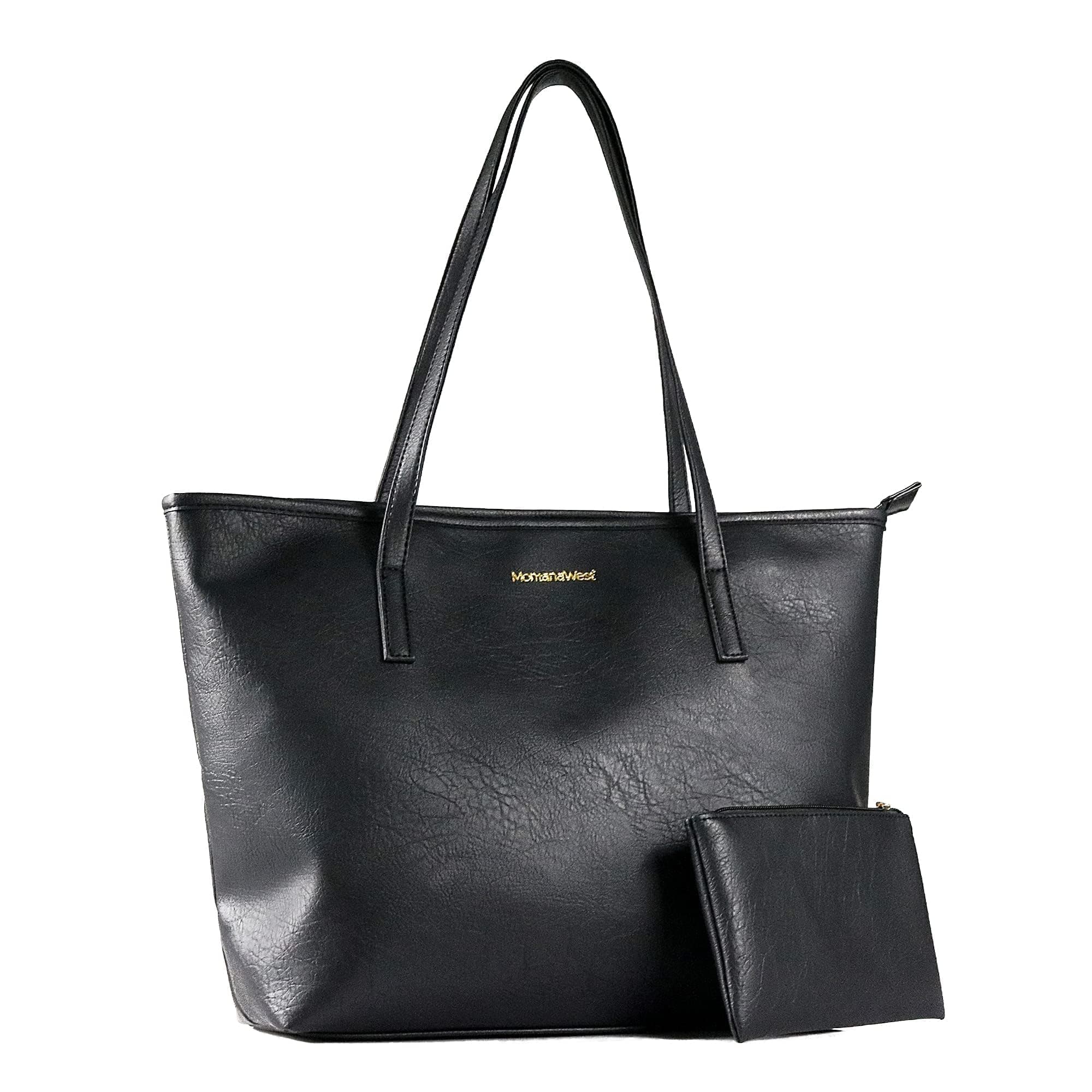 Montana West City Tote Bags Purses and Handbags for Women Causal Bag, Black, Large