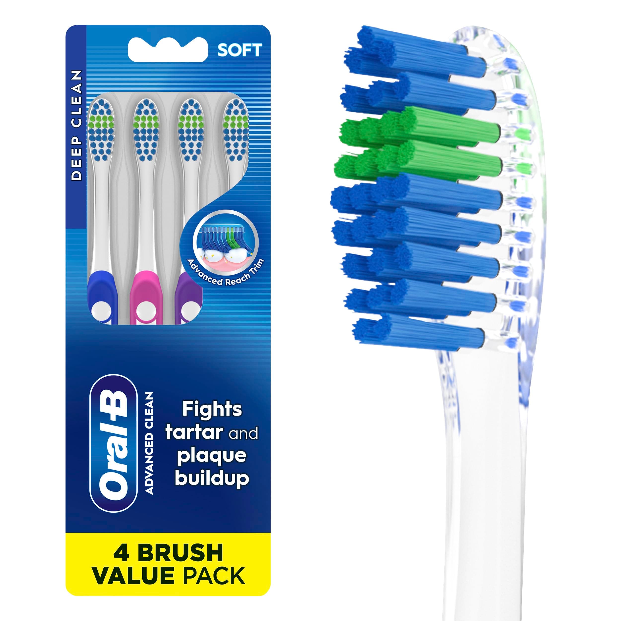 Oral-B 40 Soft Bristles Indicator Contour Clean Toothbrush, 4 Count