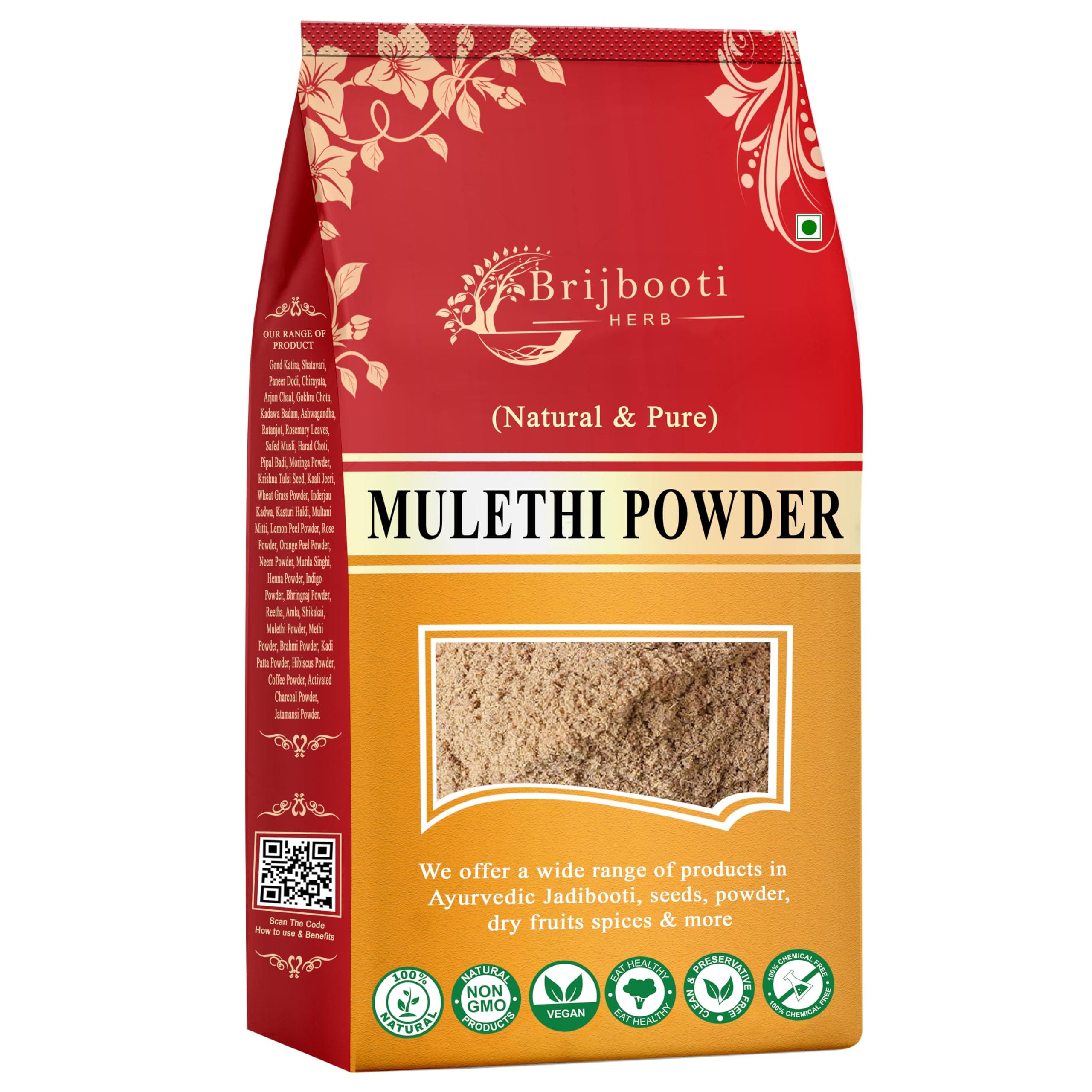 Birju Mahavir Mulethi Yastimadhu Powder, Natural, 400 g
