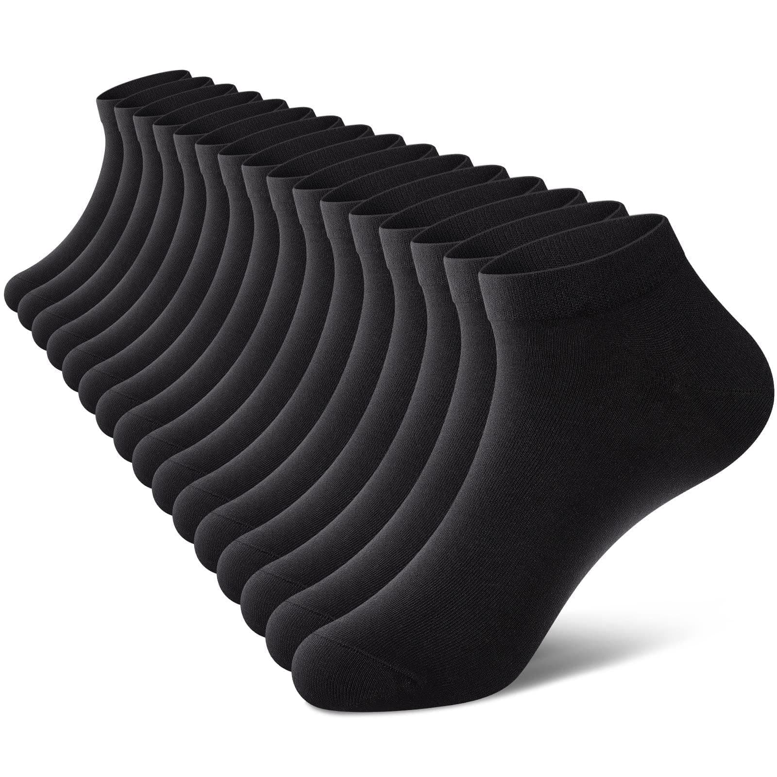 Wernies Men's Black Ankle Length Socks, 1 Pair