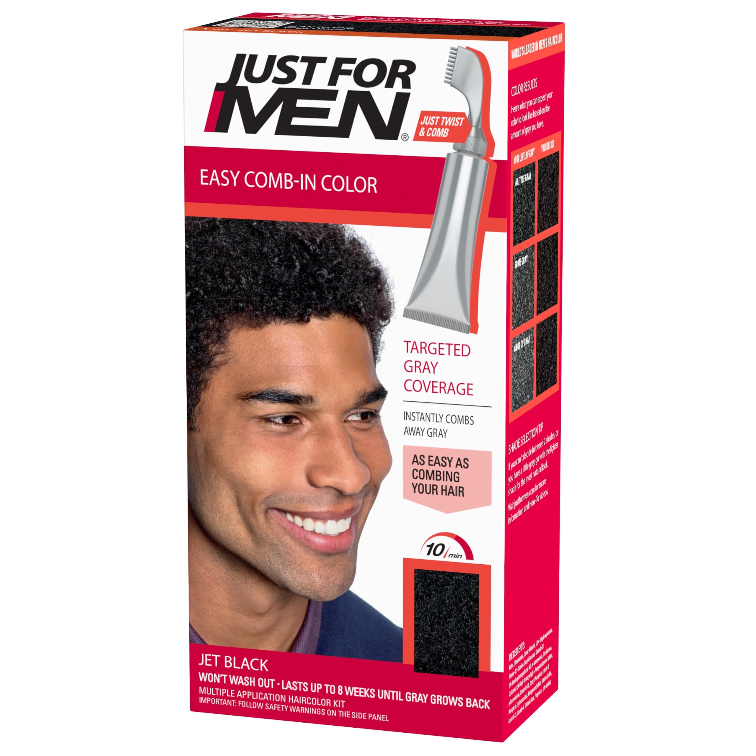 JUST FOR MEN Autostop Hair Color Jet Black 3.8 ounces