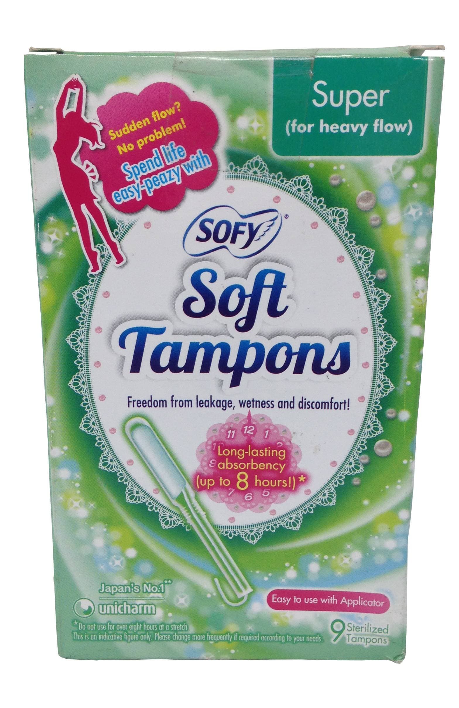 Sofy Tampons - Super (for Heavy Flow), 9 Pieces Box
