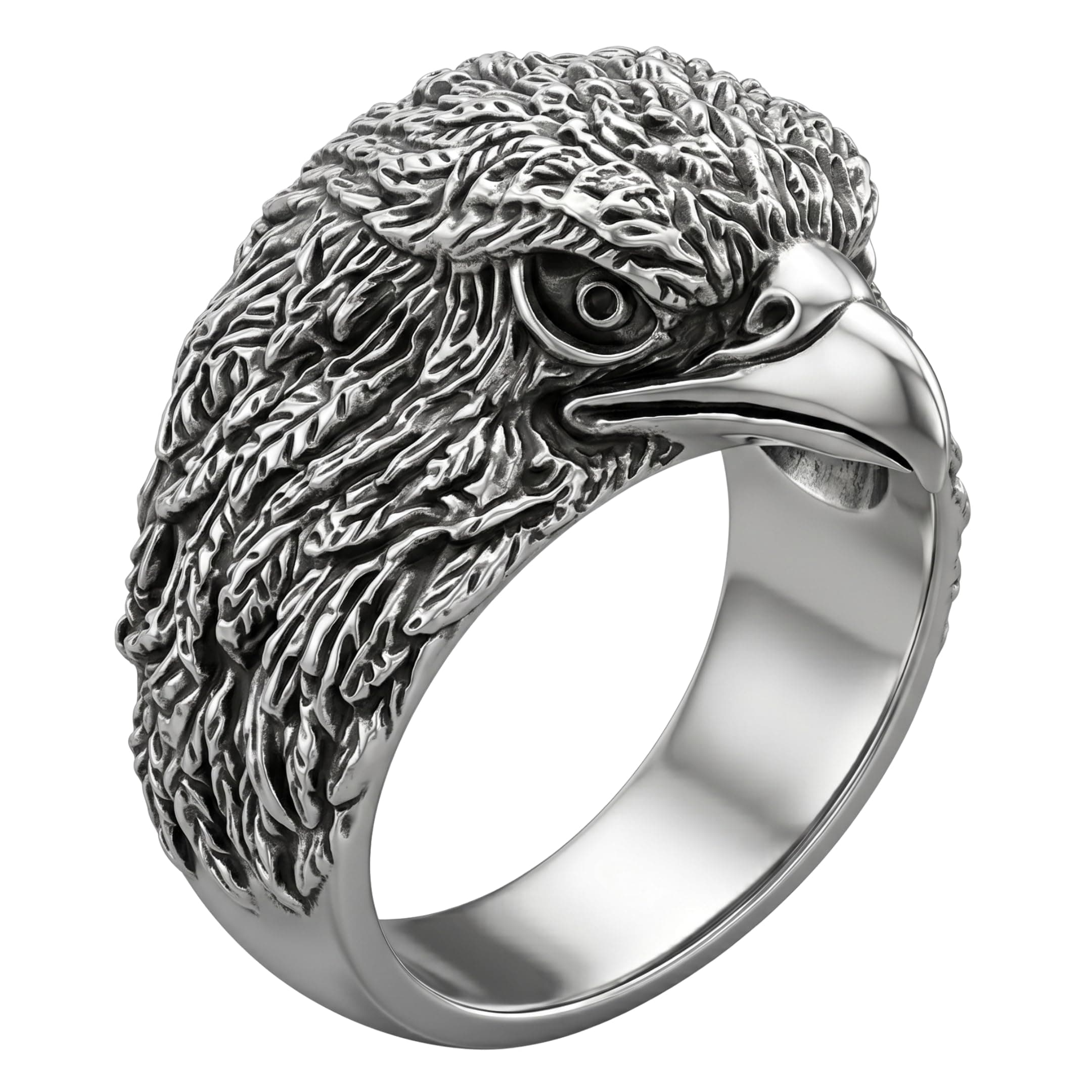 THE MEN THING EAGEL HEAD - Titanium Steel Ring for Men (21)