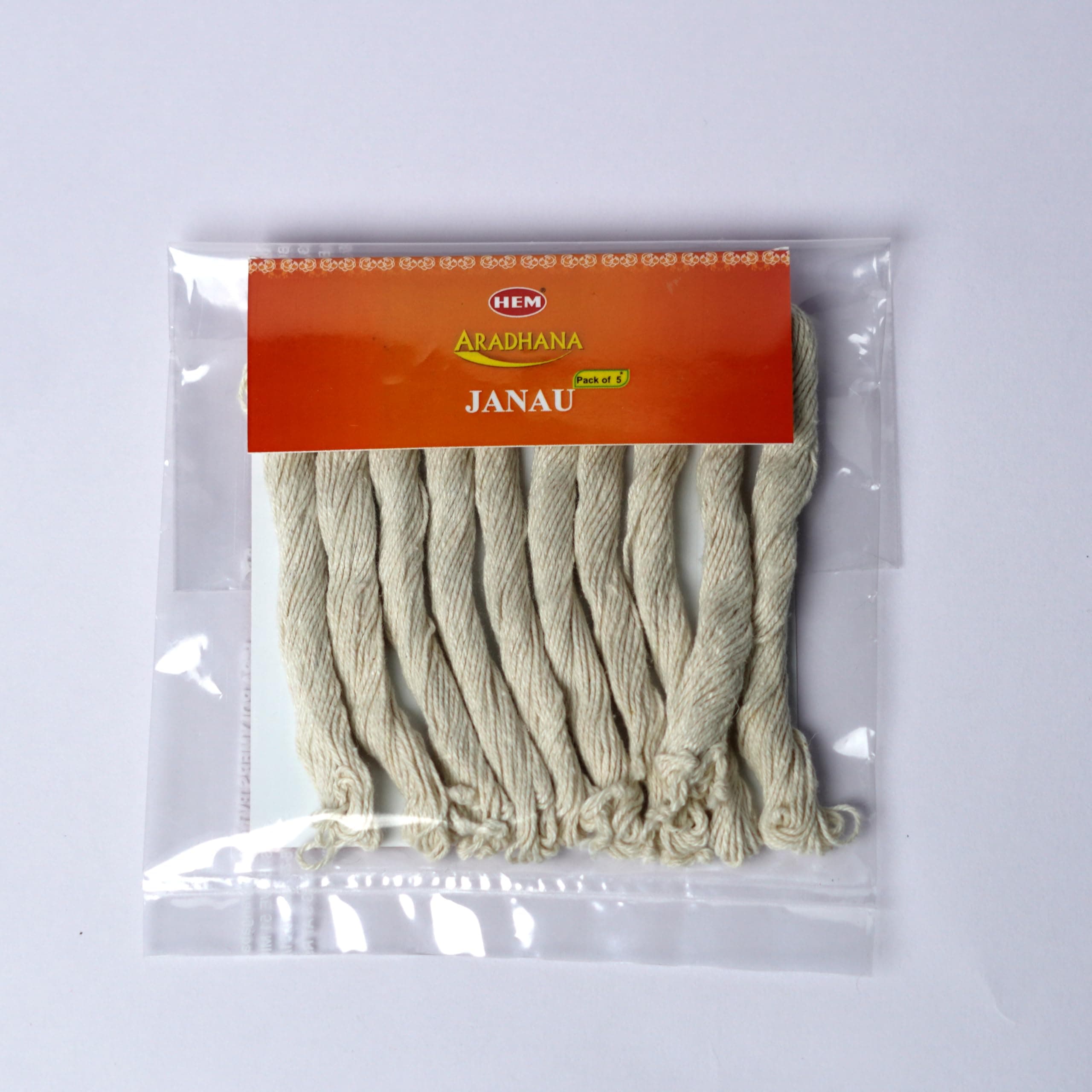 Hem Aradhana White Janeu | Pure Cotton Sacred Thread | Traditional Design | Skin-Friendly | Comfortable Fit | High Durability | Easy Maintenance | Ideal for Indian Rituals