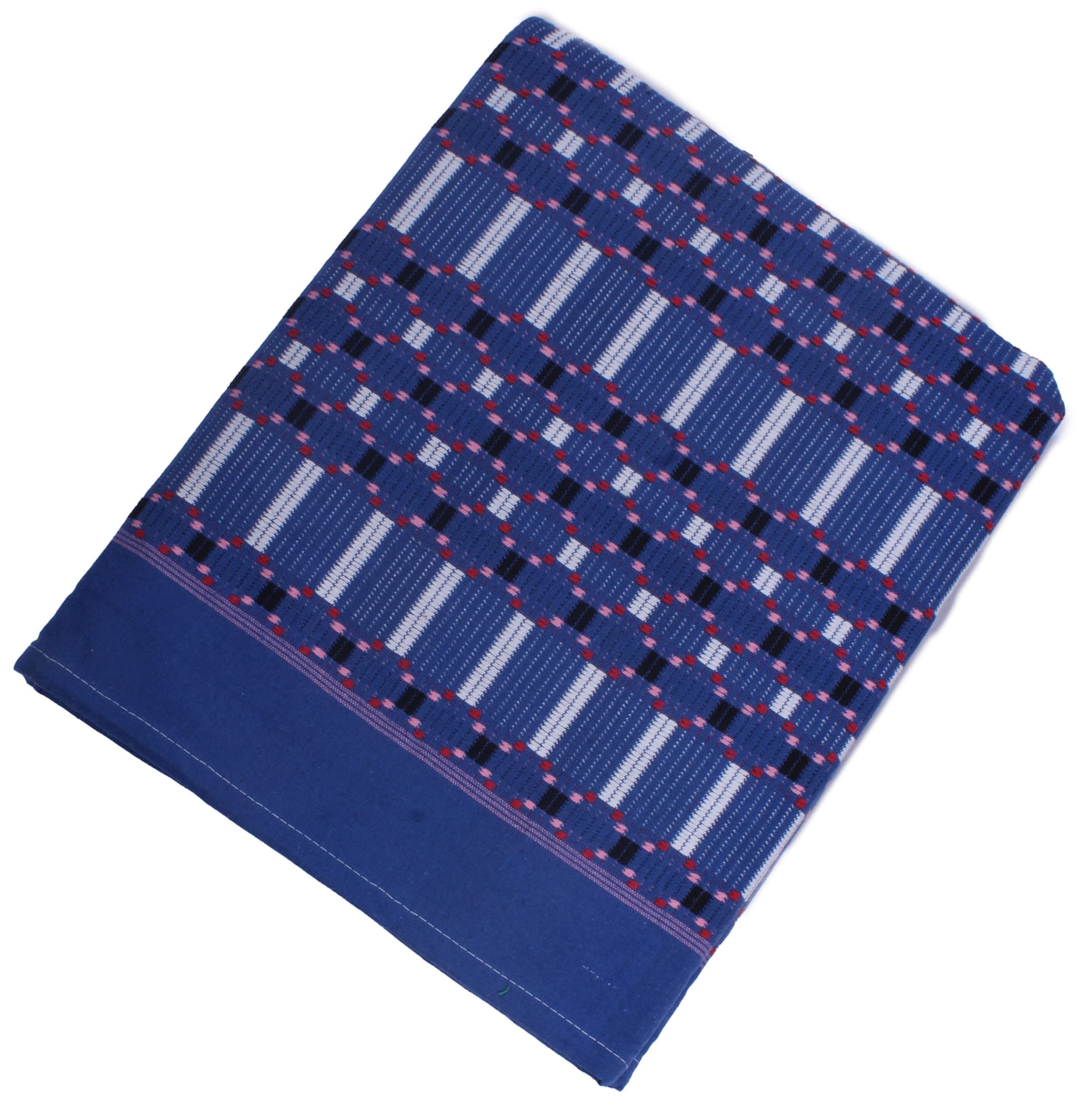 THARUNSHA ELITE Pure Cotton Blanket/Solapur Blanket / 100% Cotton AC Comforter/Reversible Elegant Checks Design Single Size : Set of 1 pc(60inch x 90 inch)