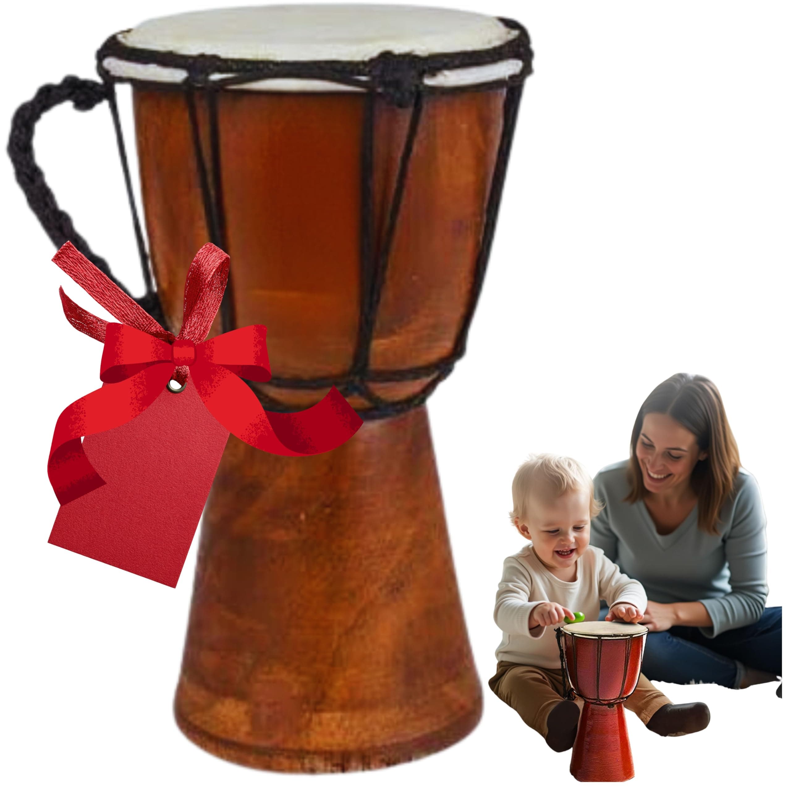Drums Djembe Drum Djembe jembe is a Rope- goat skin Covered Goblet Drum Played by Hands West Africa style