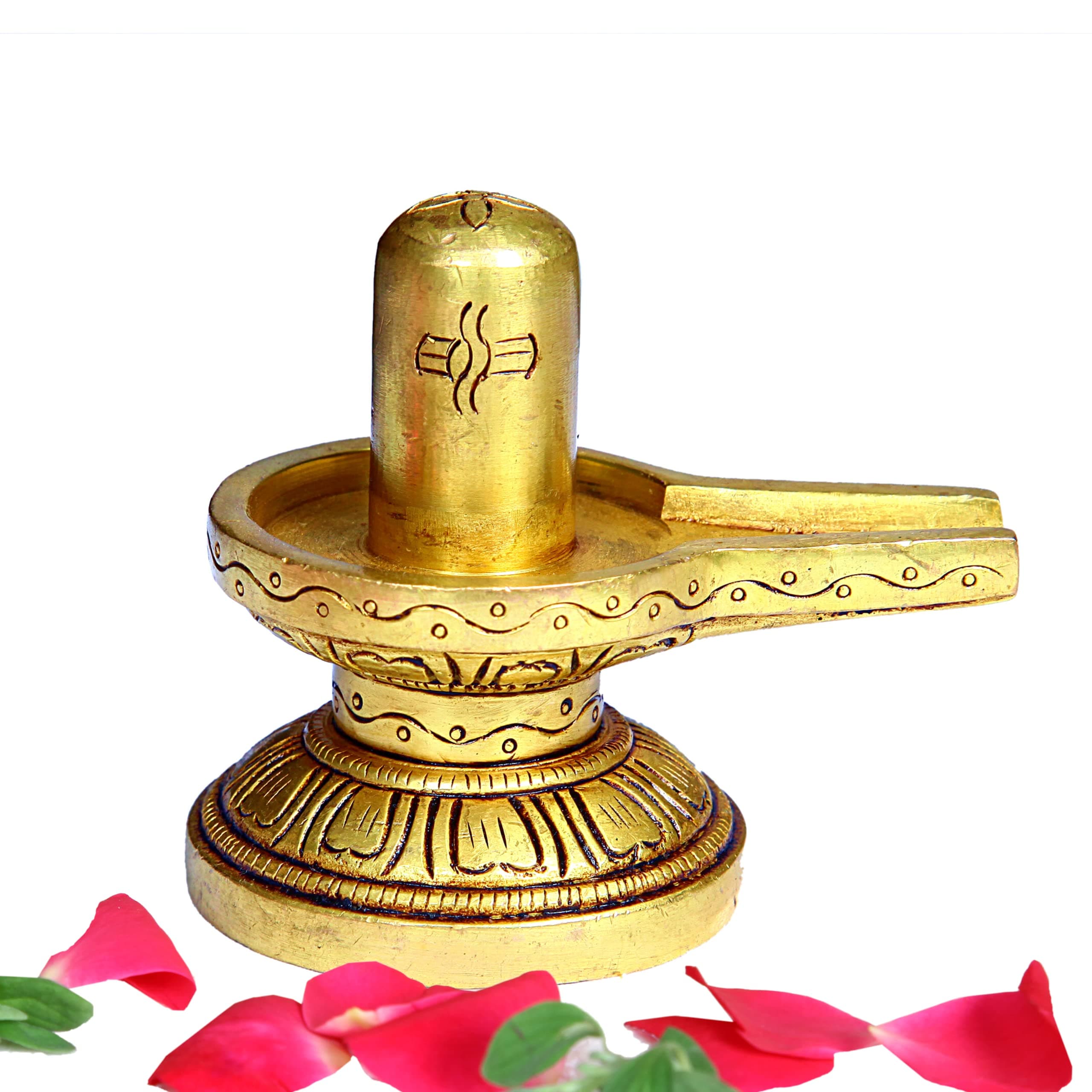 anciently Brass Shivling Mini | Brass Shiva Lingam | Sivalingam for Puja | Mini Shivling for Pooja 5CM Height, Gold Colour, 1 Piece