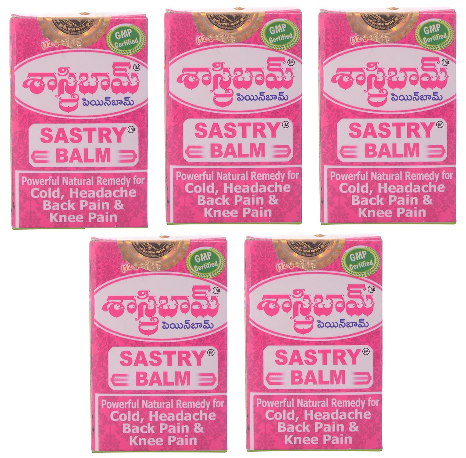 Sastry balm Ayurvedic Painbalm (Pack of 5)- 12 gms each