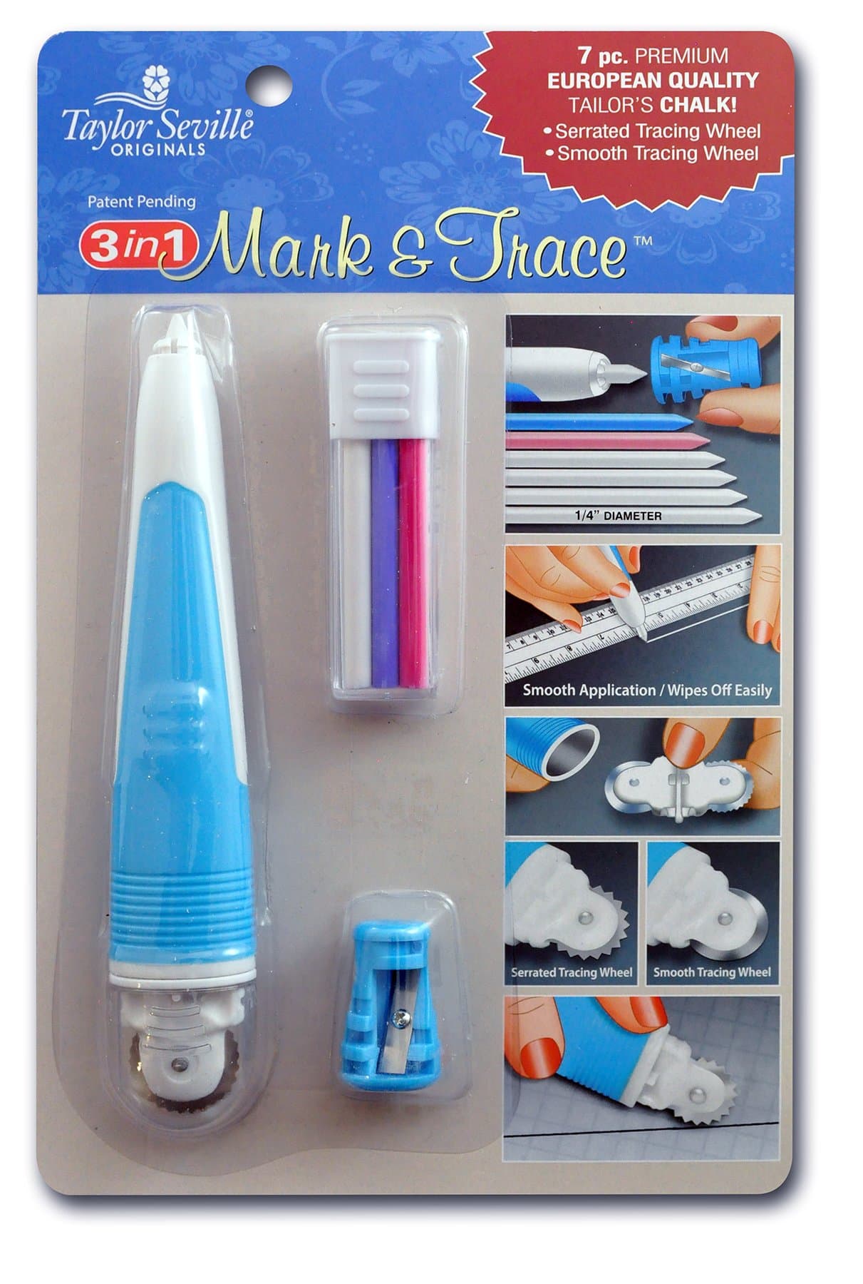 Taylor Seville Original 217085 Tailor Mate 3 in 1 Mark and Trace Sewing Accessories, Multicolor