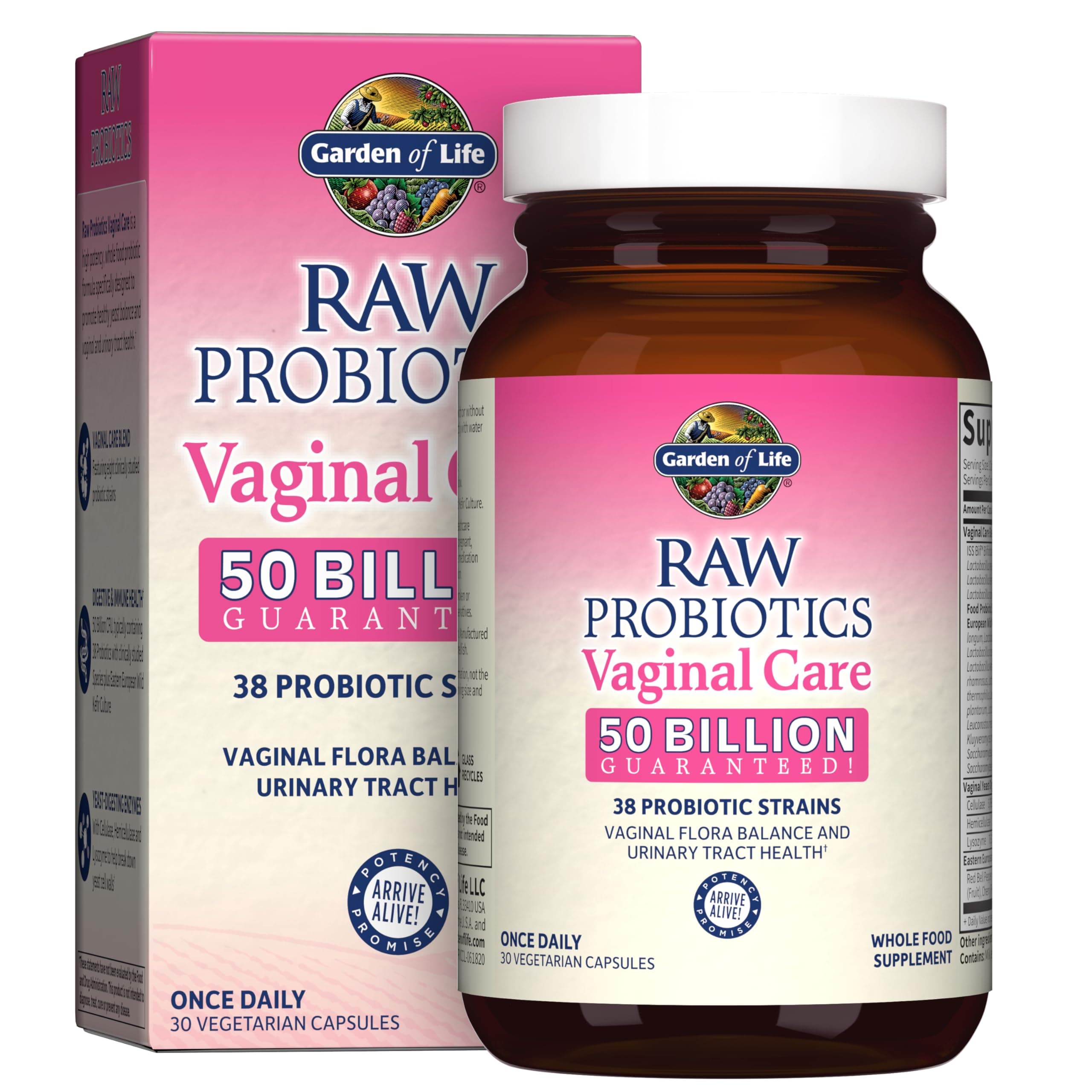 Garden of Life, RAW Probiotics, Vaginal Care, 30 Veggie Caps