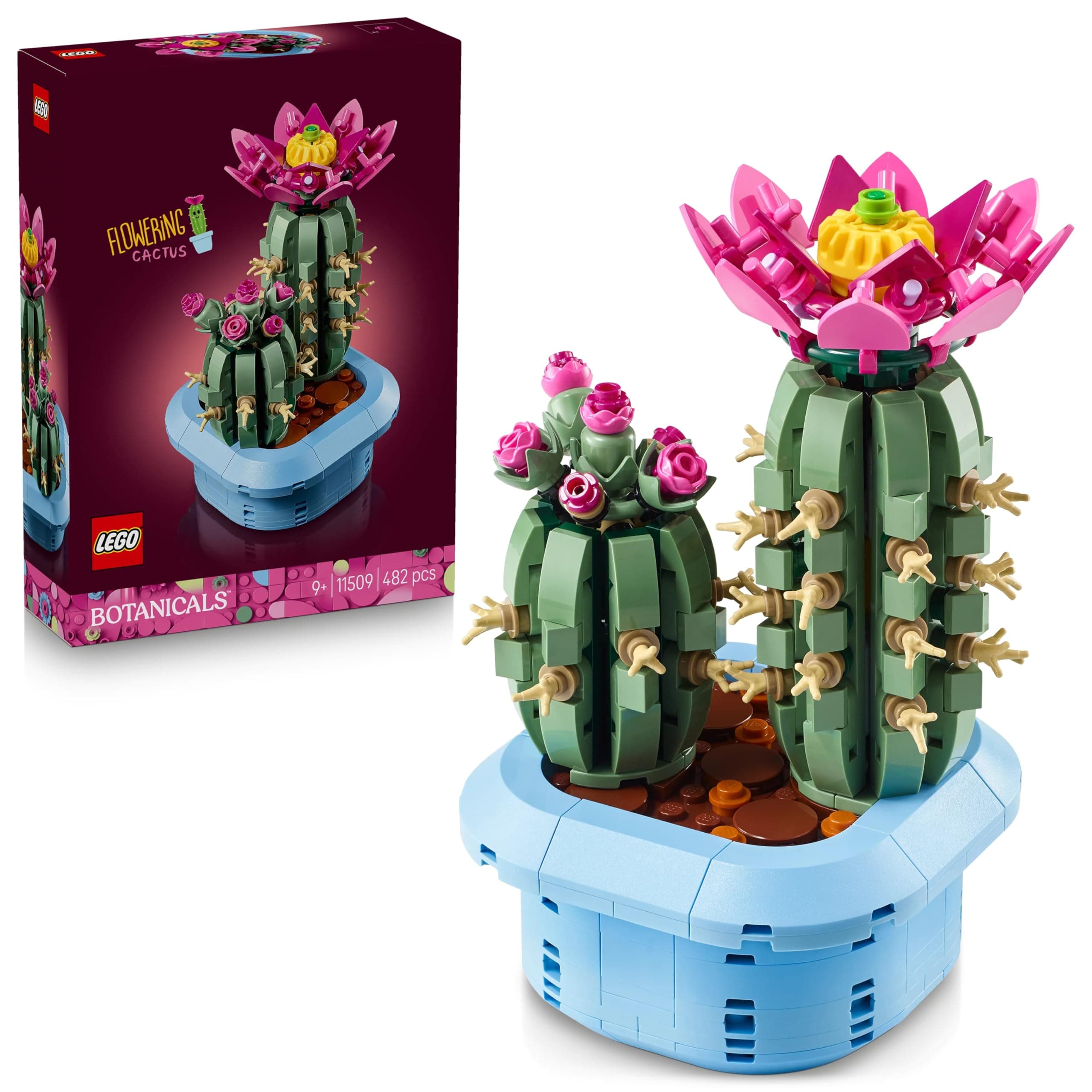 LEGO Botanicals Flowering Cactus - Plants Decor - Building Set for Kids Ages 9 and Up - 11509