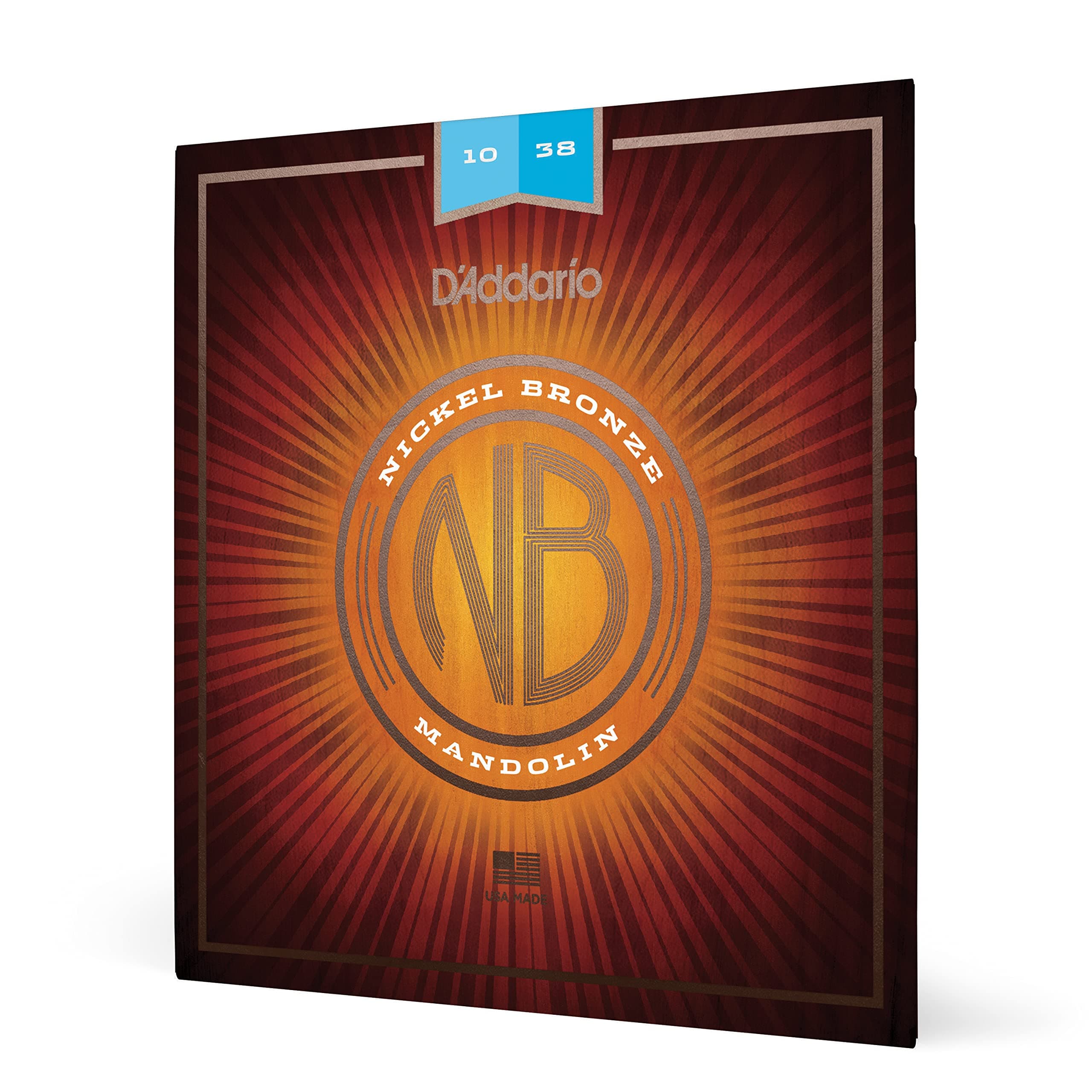 D'Addario Woodwinds NBM1038 Nickel Bronze Mandolin Strings, Light, 10-38