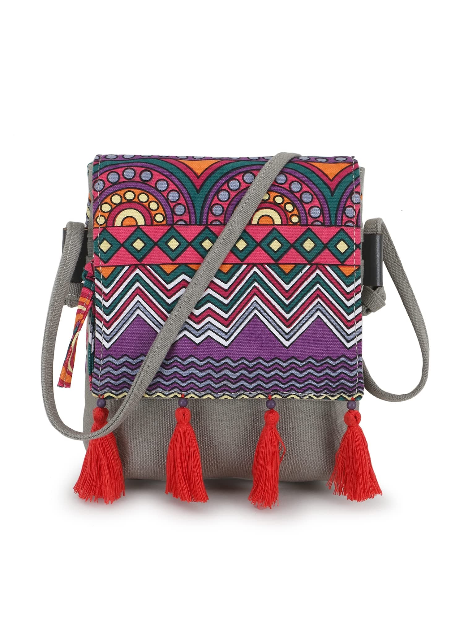 Anekaant Lush Floral Printed Polycotton Sling Bag