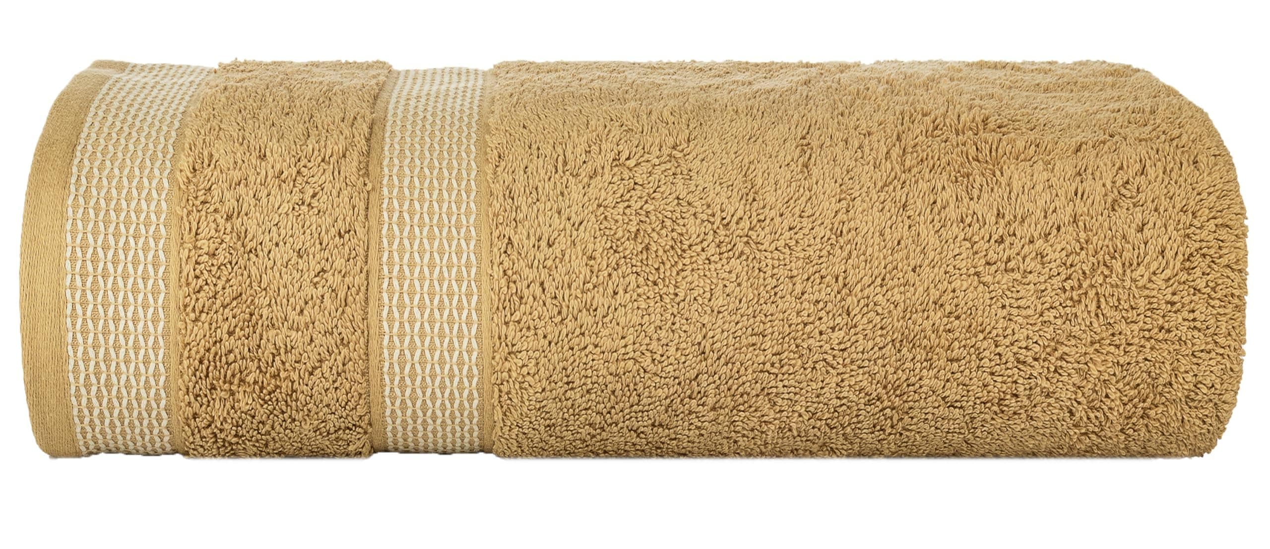 Casa Copenhagen - Egyptian Cotton Solitiare 1 Pcs Large Bath Towel (75 X 150cm) Colour : Beige