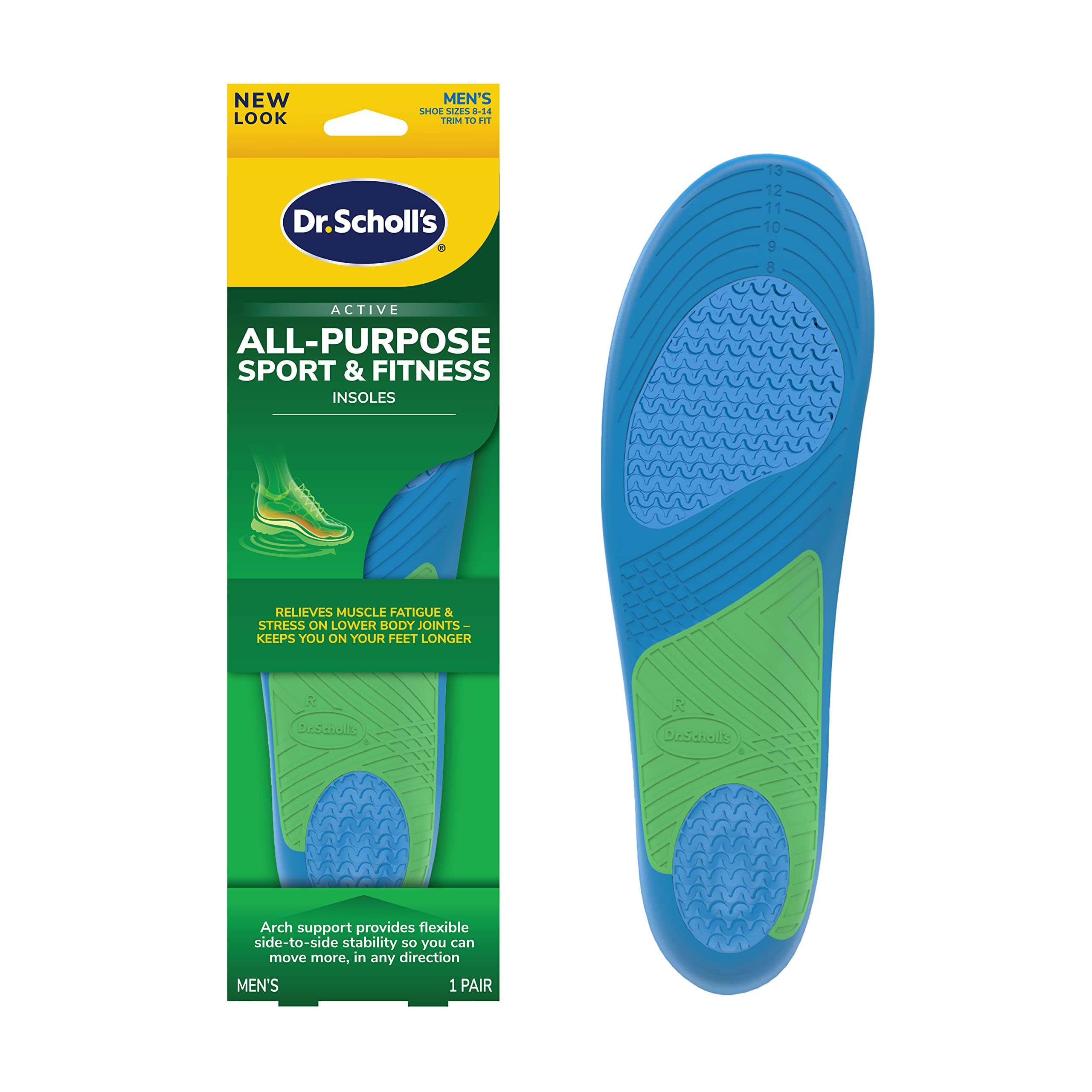 Dr. Scholl’S Athletic Series Sport Insoles For Men, 1 Pair, Size 8-14